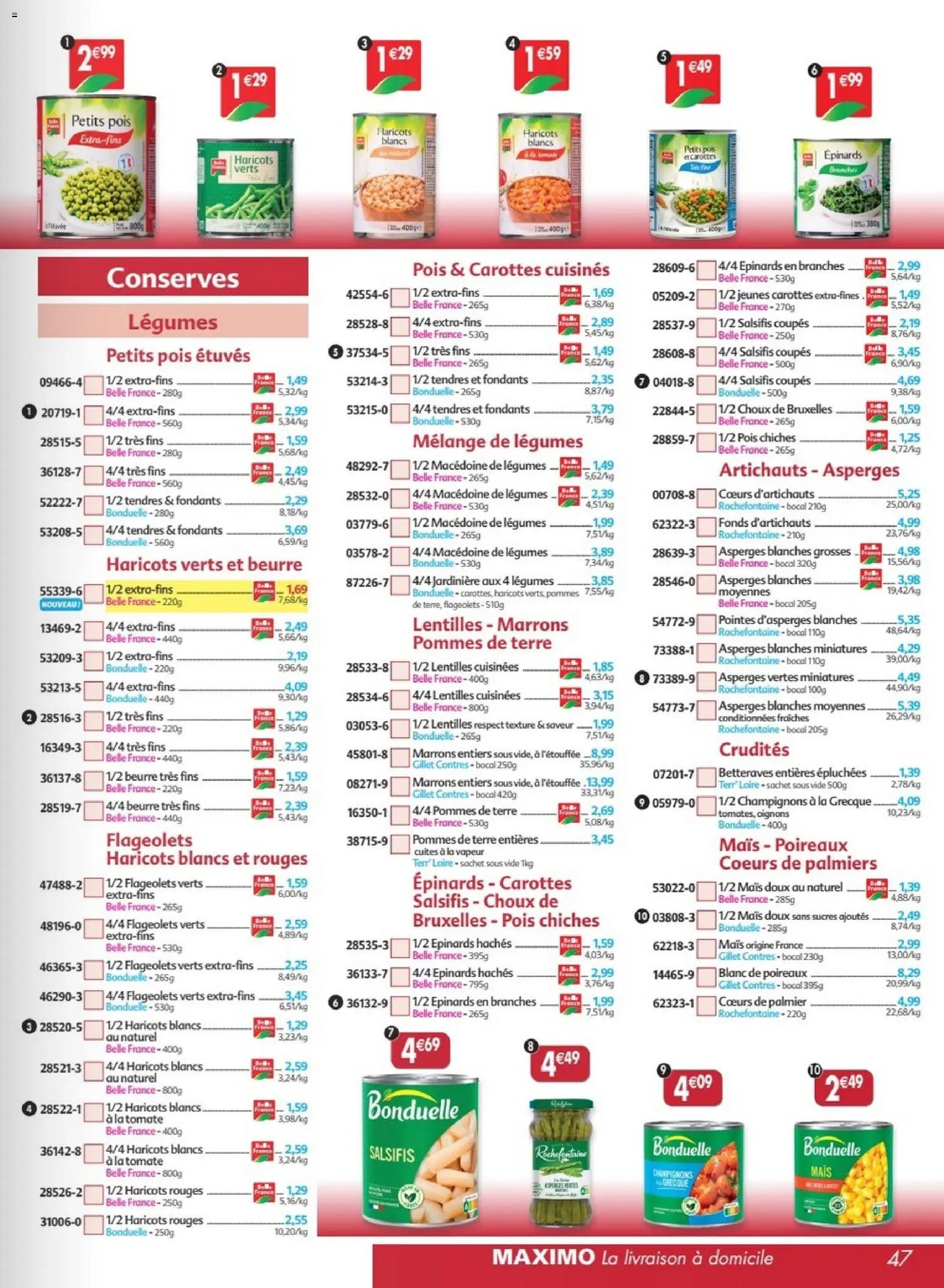 Maximo catalogue epicerie