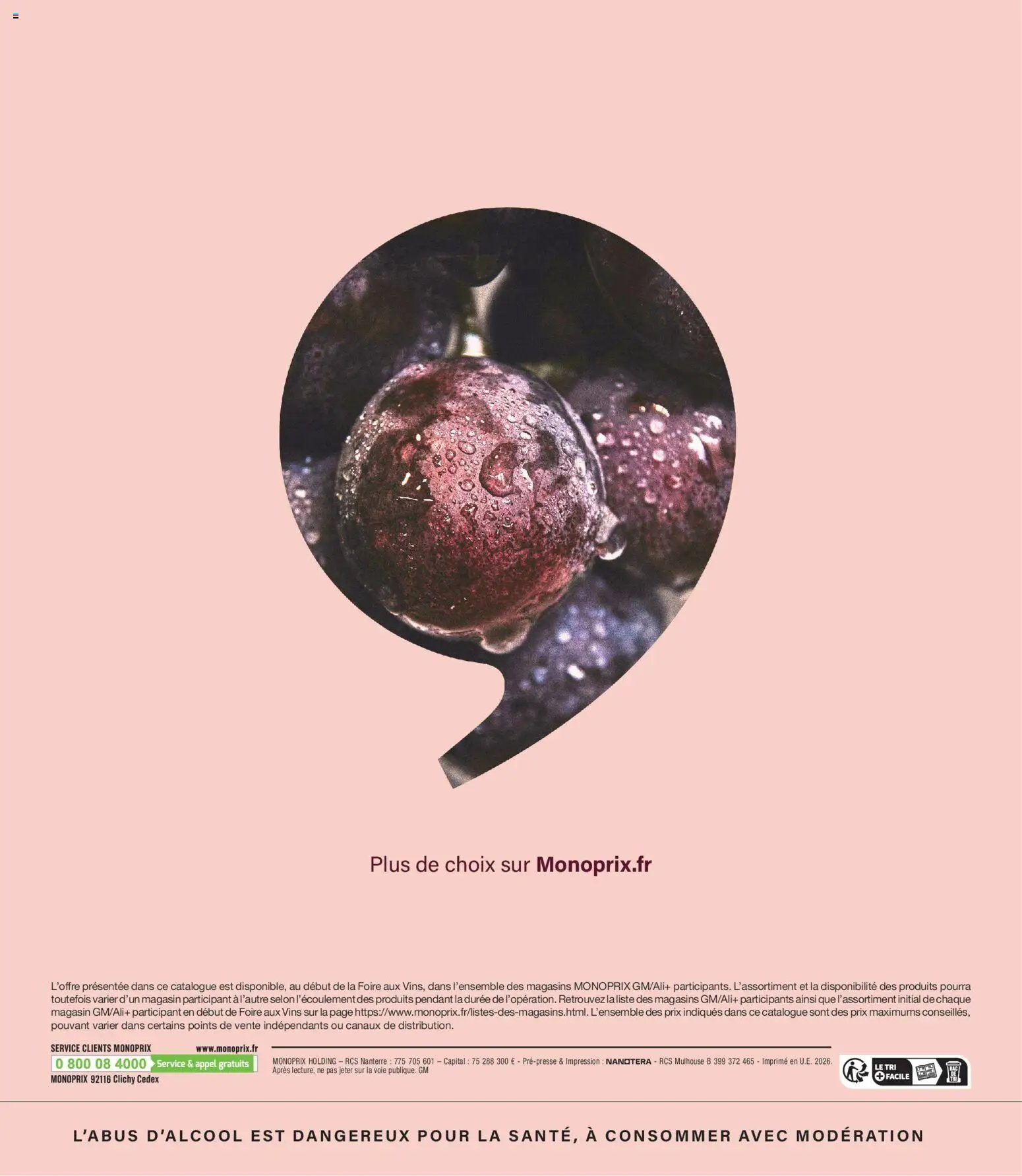 Monoprix - Guide foire aux vins