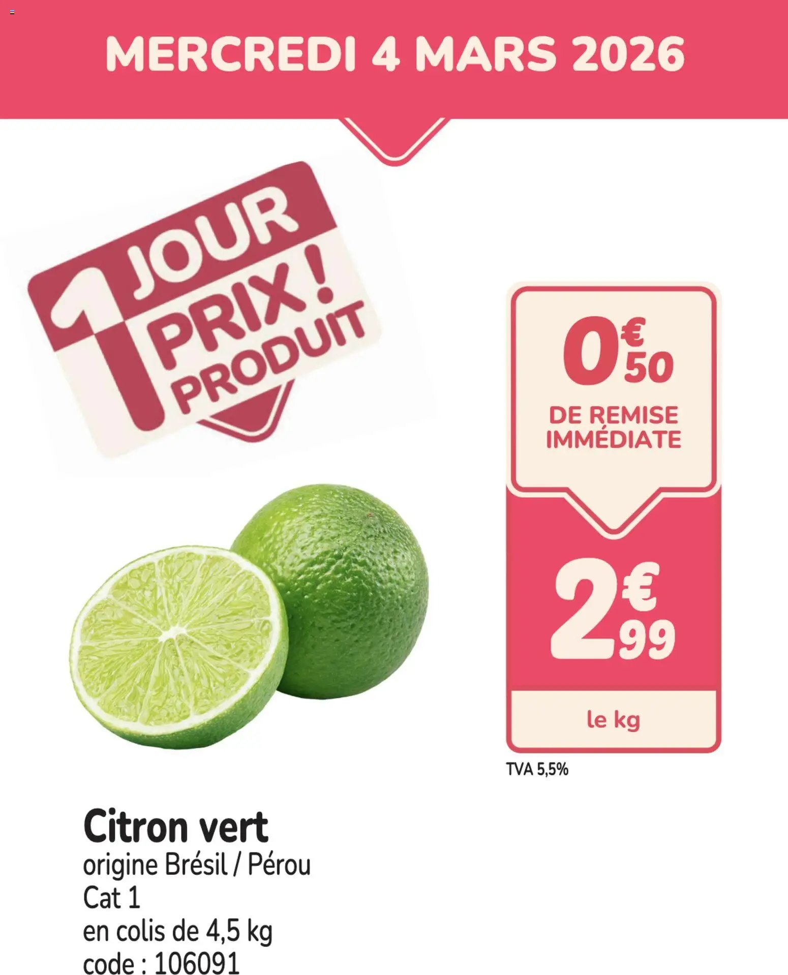 Promocash PROMO citron vert