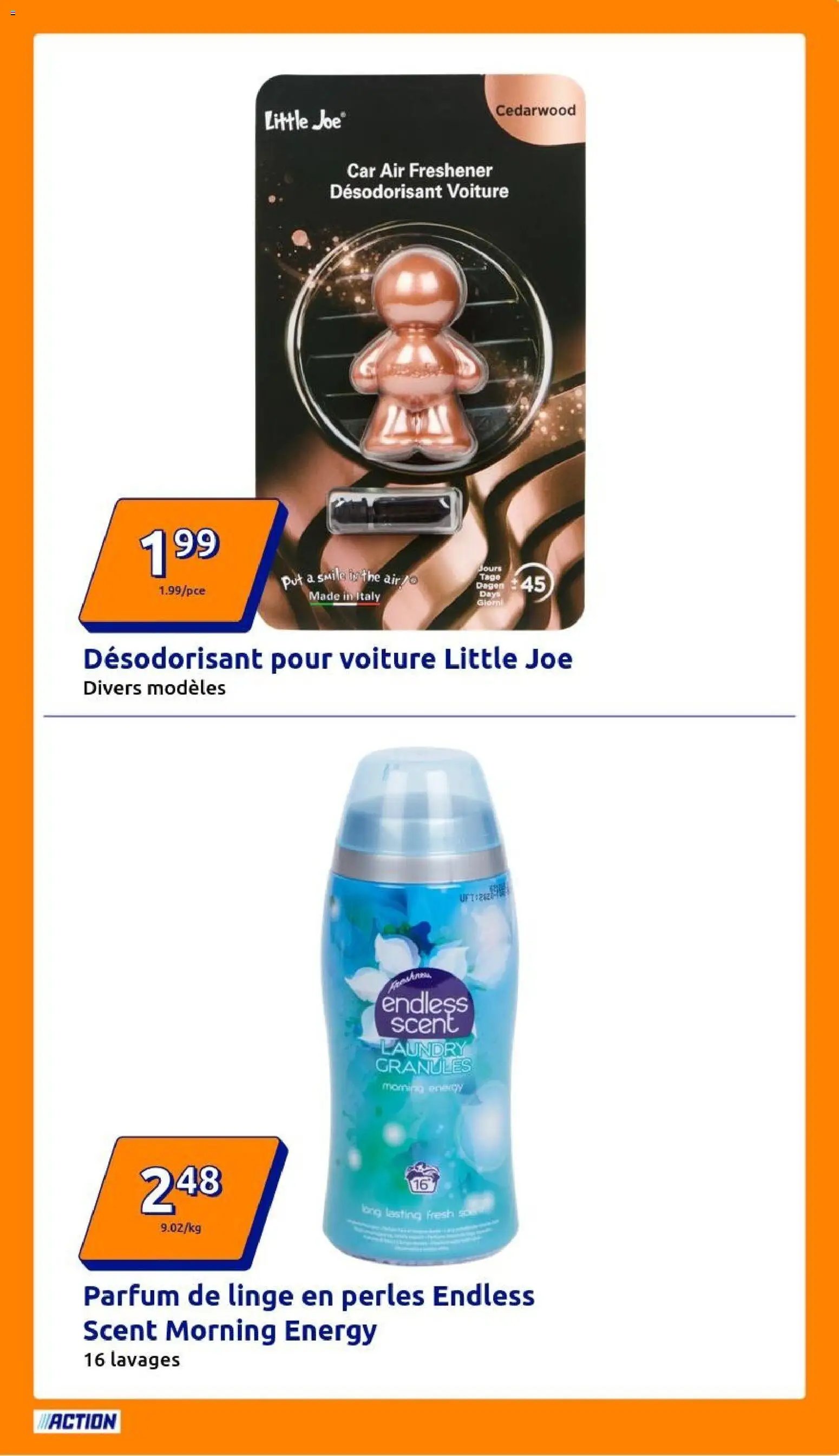 Action catalogue de la semaine