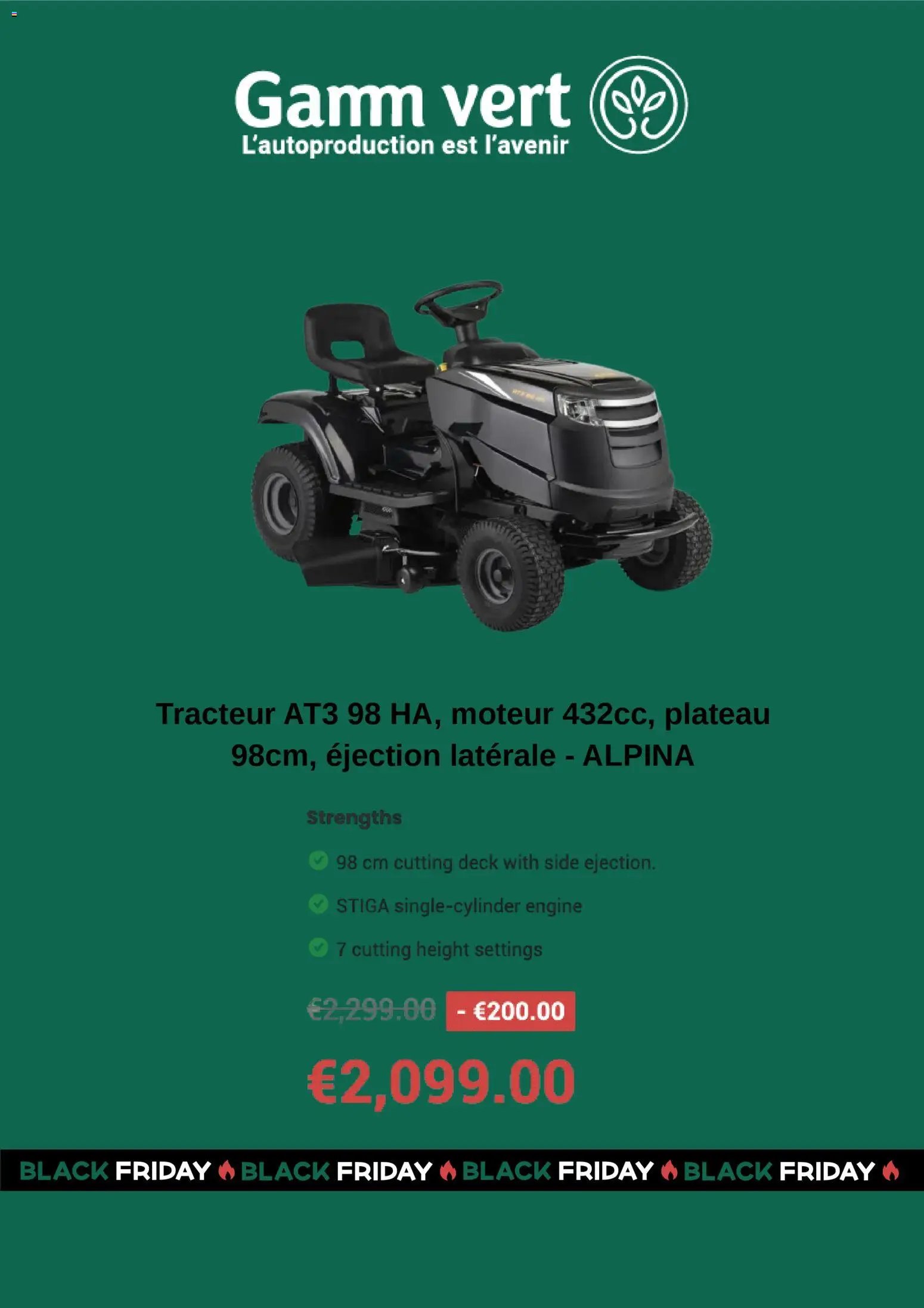 Gamm vert Black Friday