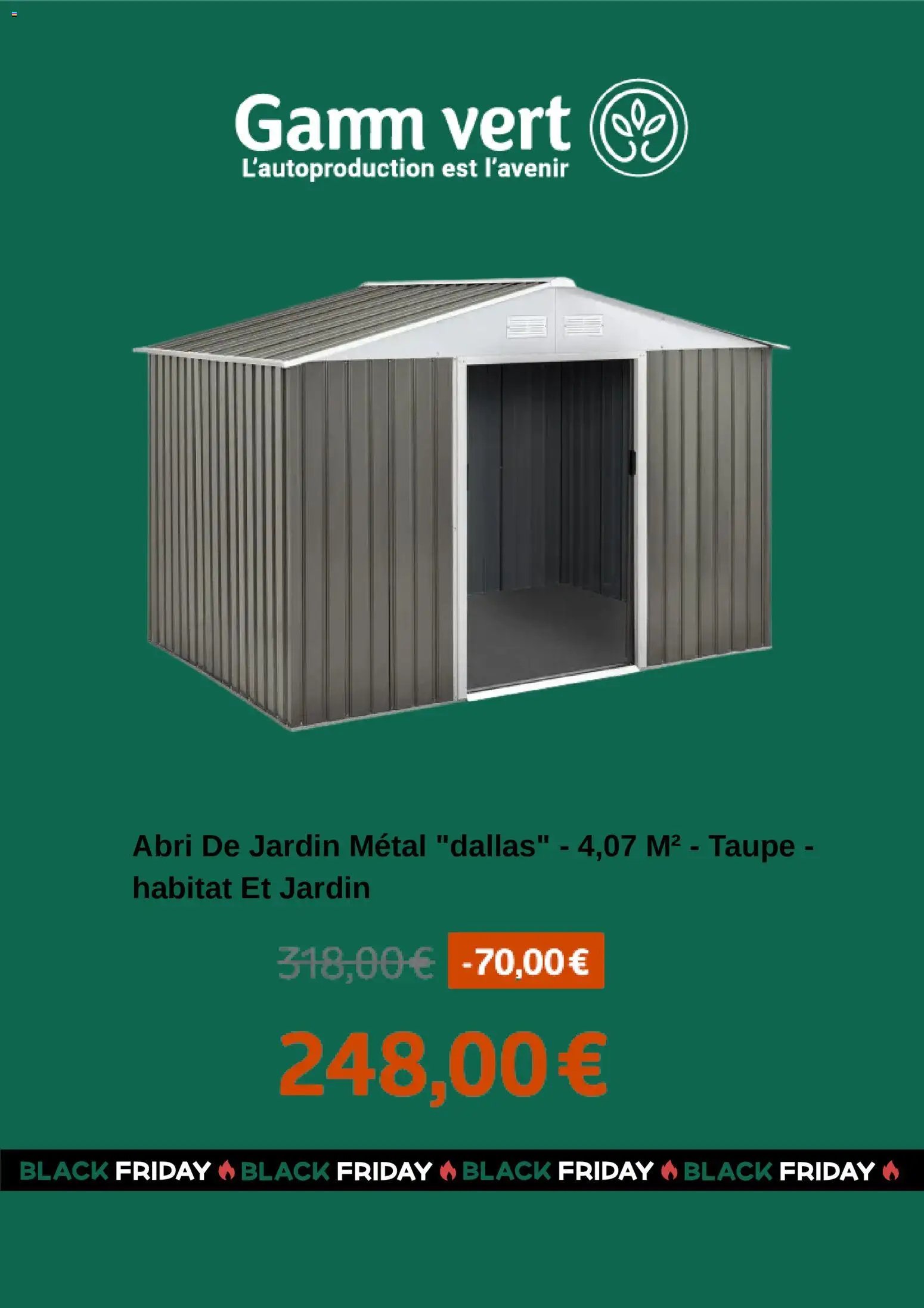 Gamm vert Black Friday