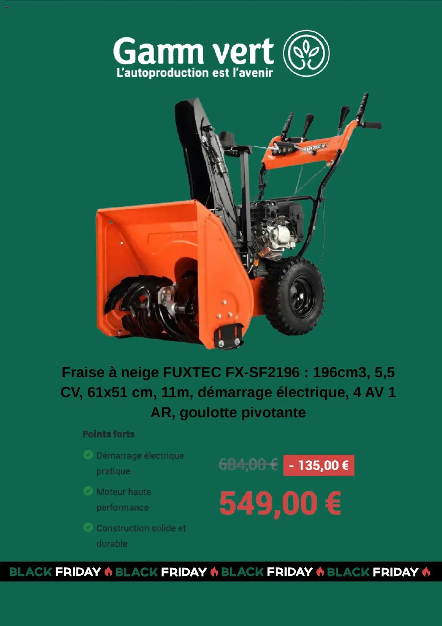 Gamm vert Black Friday