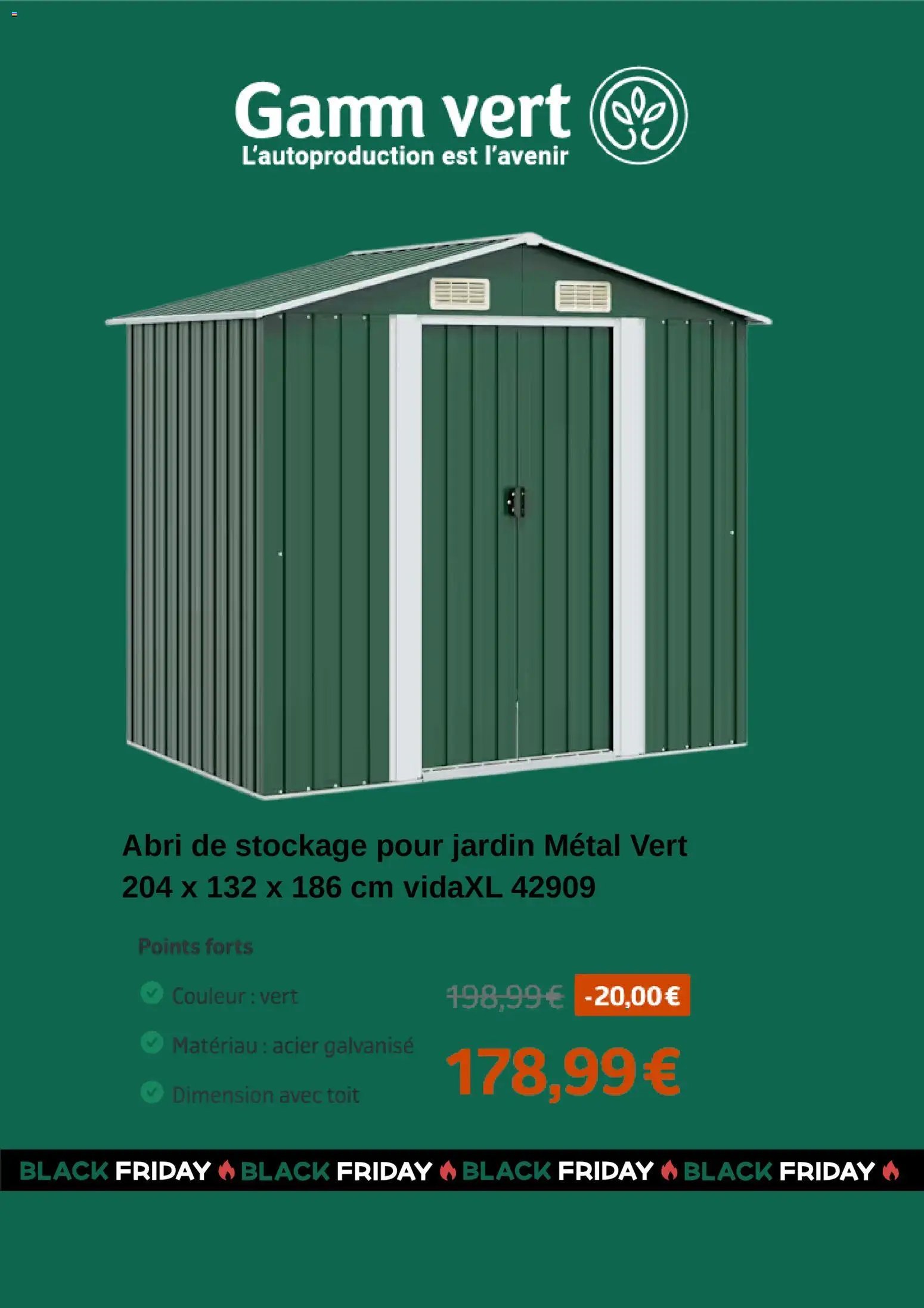 Gamm vert Black Friday