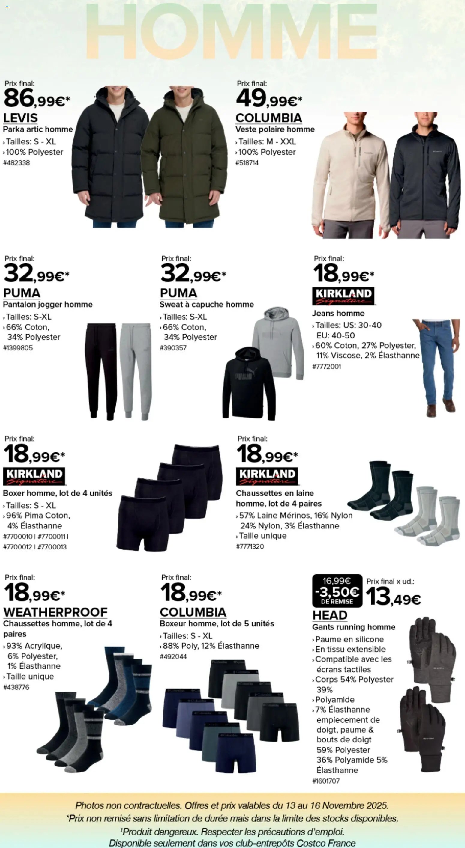 Costco catalogue Hivernale