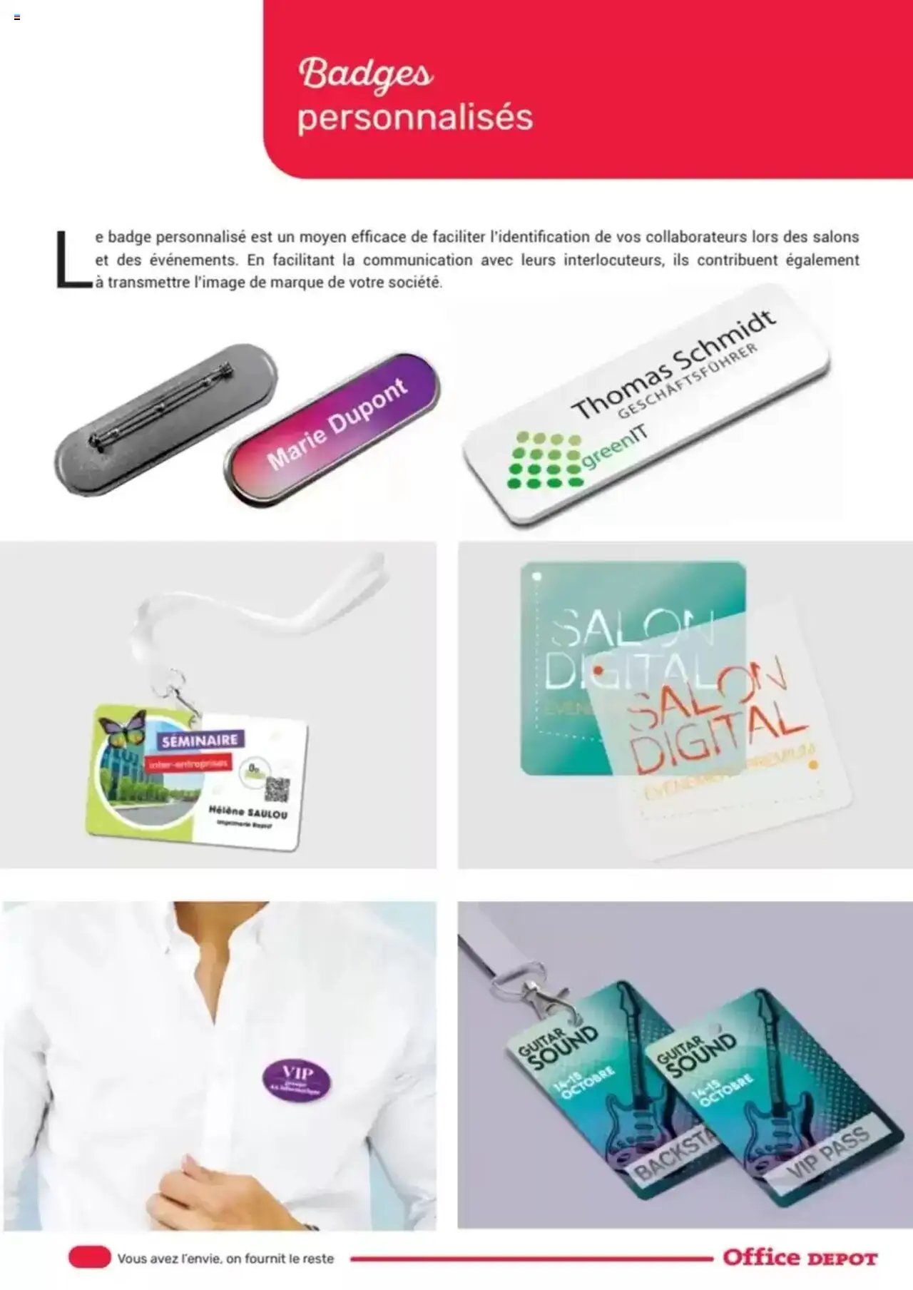 Office depot produits personnalisés Imprimerie 2024 - 2025 (2025-05-08 - 2025-12-31)