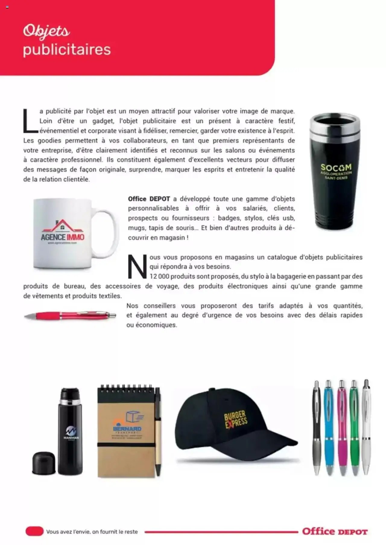 Office depot produits personnalisés Imprimerie 2024 - 2025 (2025-05-08 - 2025-12-31)