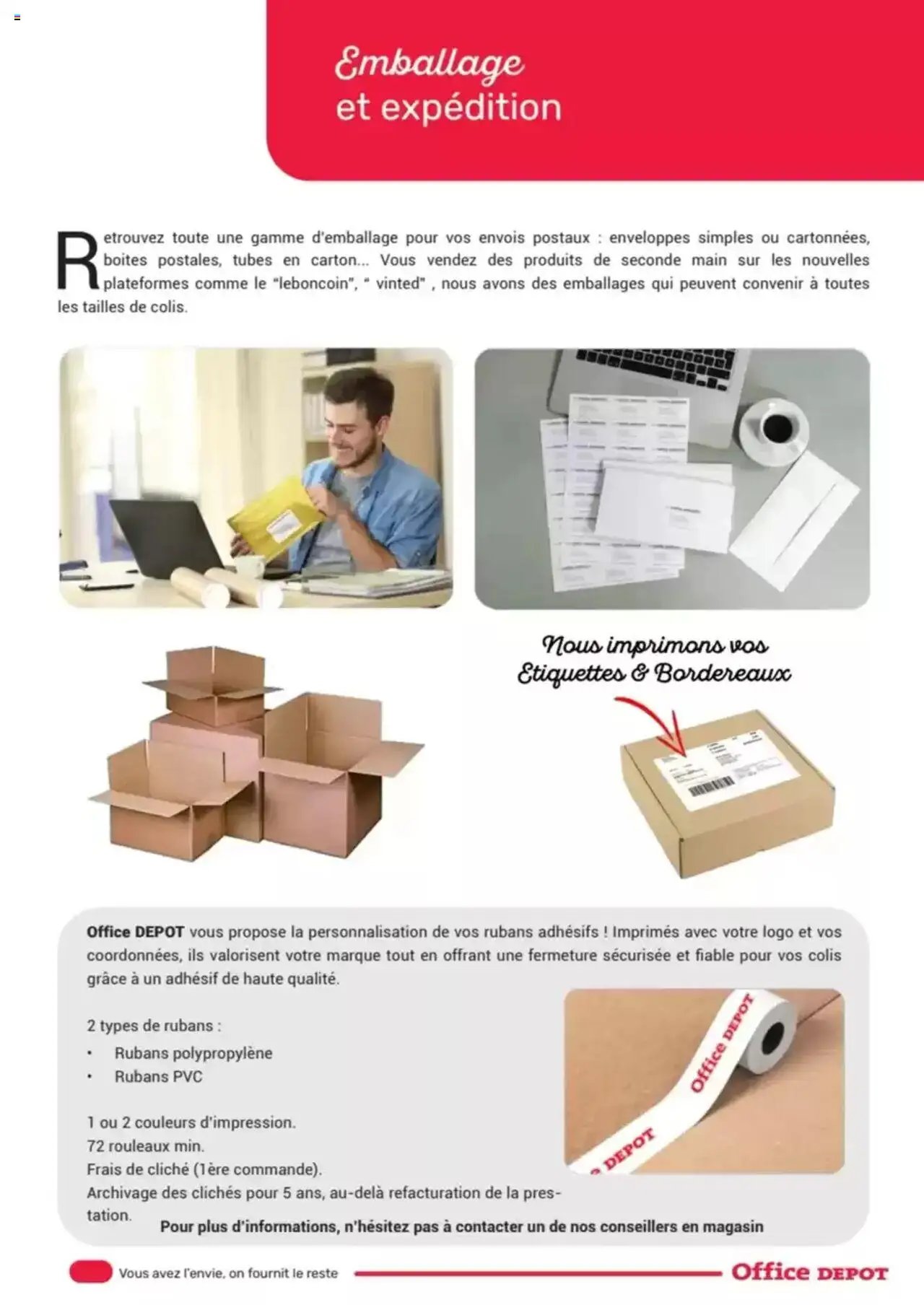Office depot produits personnalisés Imprimerie 2024 - 2025 (2025-05-08 - 2025-12-31)