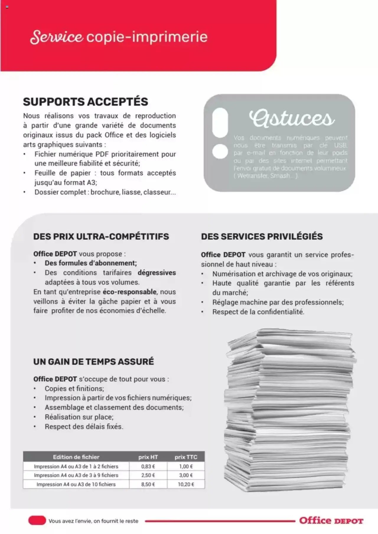 Office depot produits personnalisés Imprimerie 2024 - 2025 (2025-05-08 - 2025-12-31)