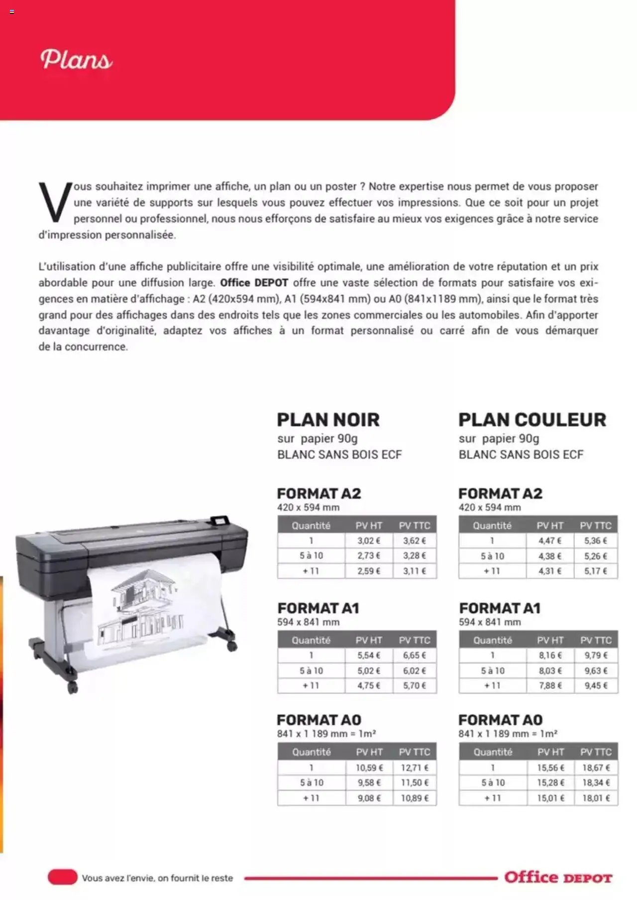Office depot produits personnalisés Imprimerie 2024 - 2025 (2025-05-08 - 2025-12-31)