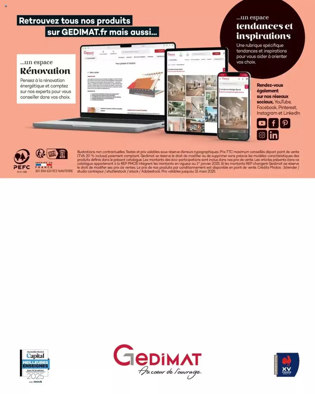 Gedimat Menuiseries intérieures & extérieurs (2025-03-14 - 2025-12-31)