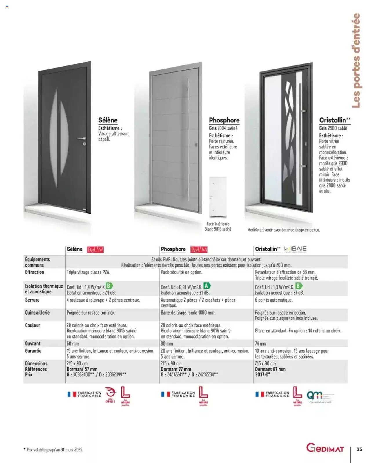 Gedimat Menuiseries intérieures & extérieurs (2025-03-14 - 2025-12-31)