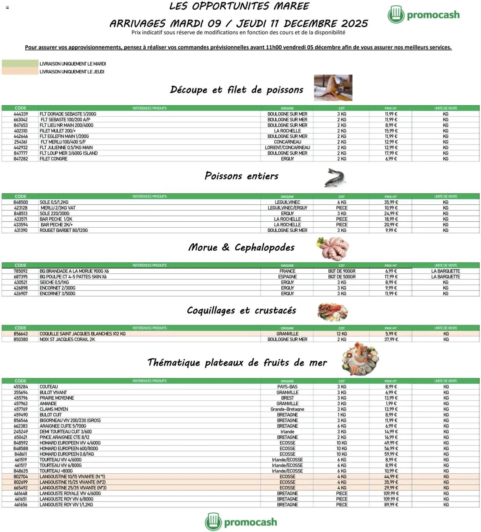 Promocash Opportunités Marée