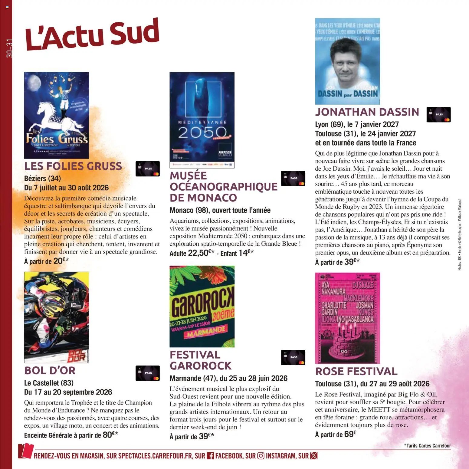 Carrefour City Le book des sorties (2026-04-03 - 2026-09-30)