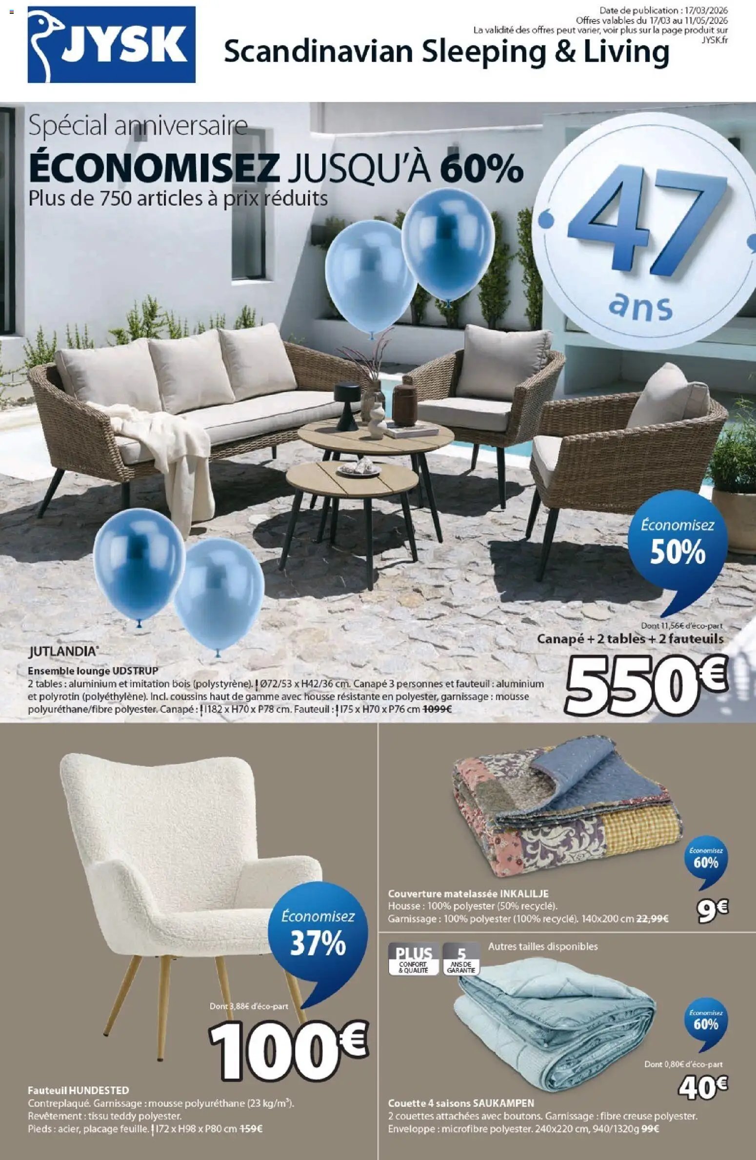 Jysk catalogue (2026-03-17 - 2026-05-11)