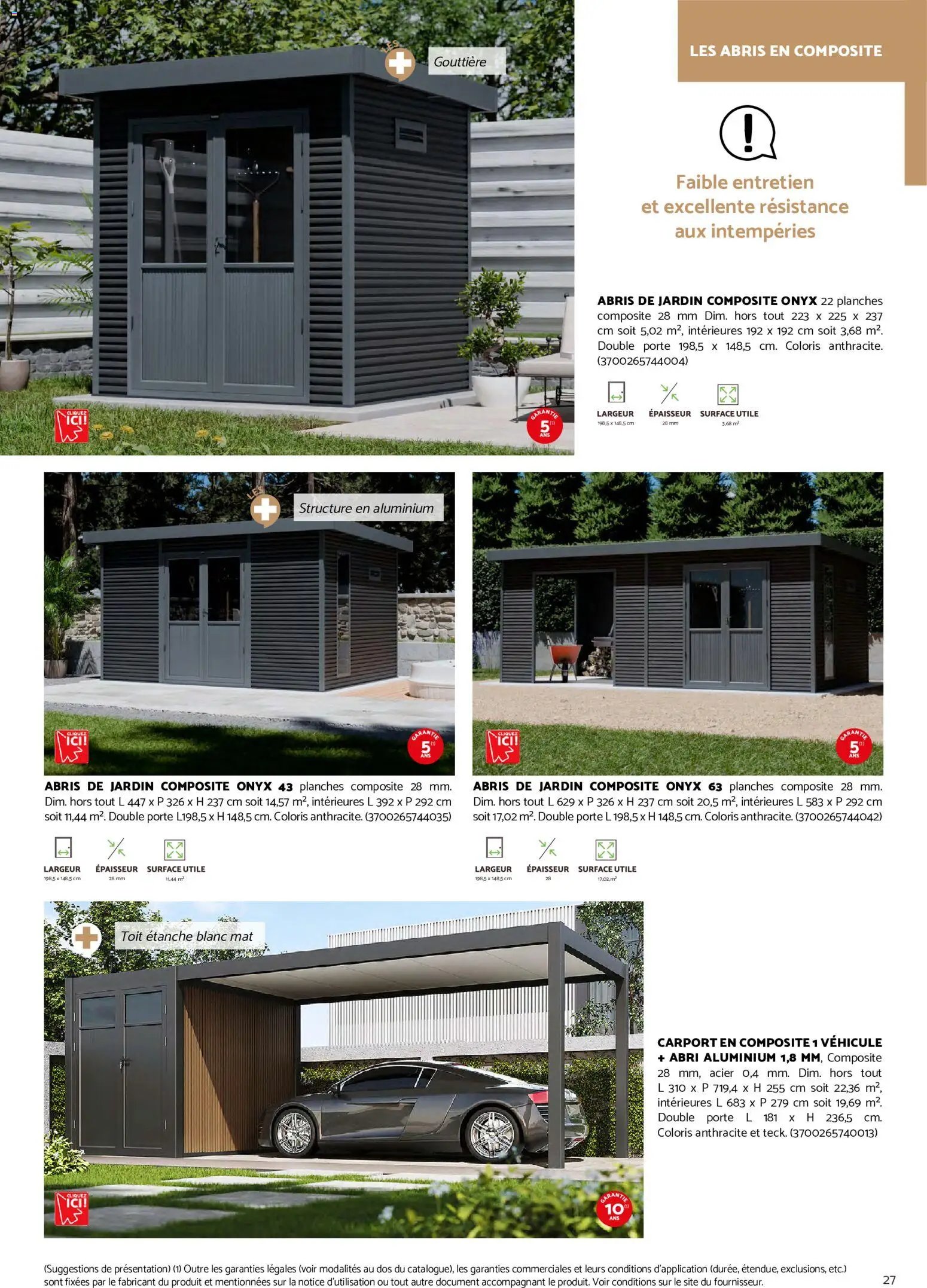 Brico Cash Catalogue abris & carports