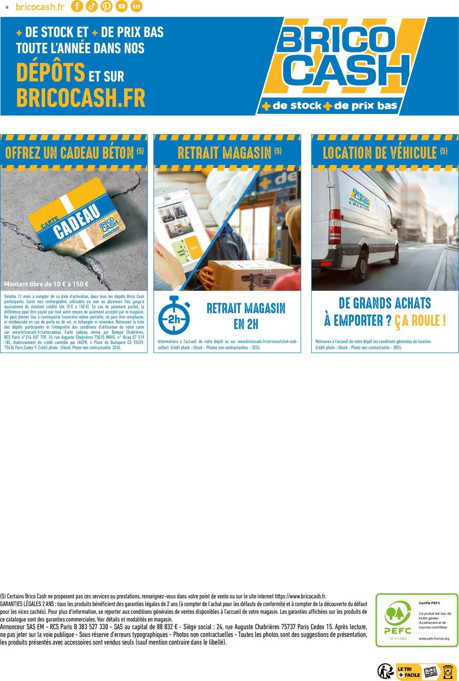 Brico Cash Catalogue abris & carports