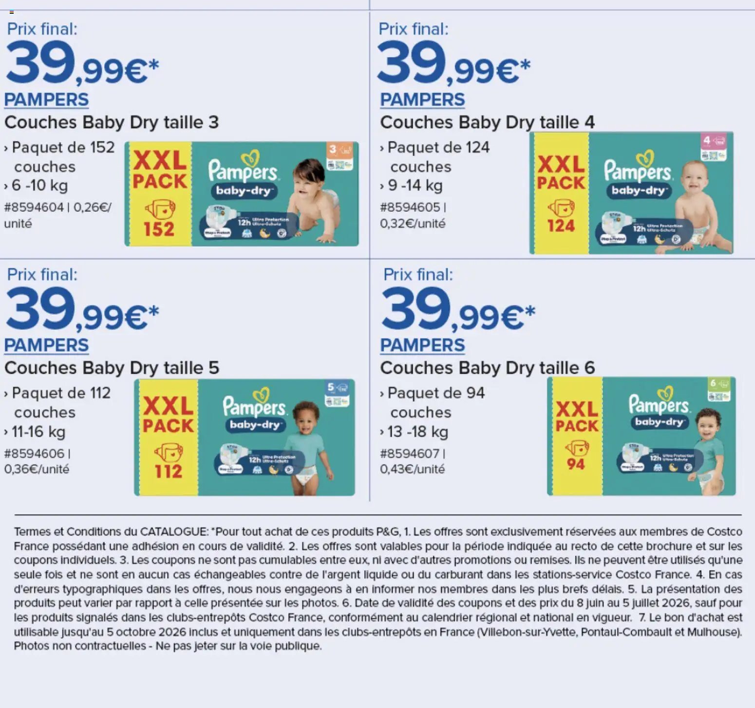 Costco Sélection de produits Procter & Gamble