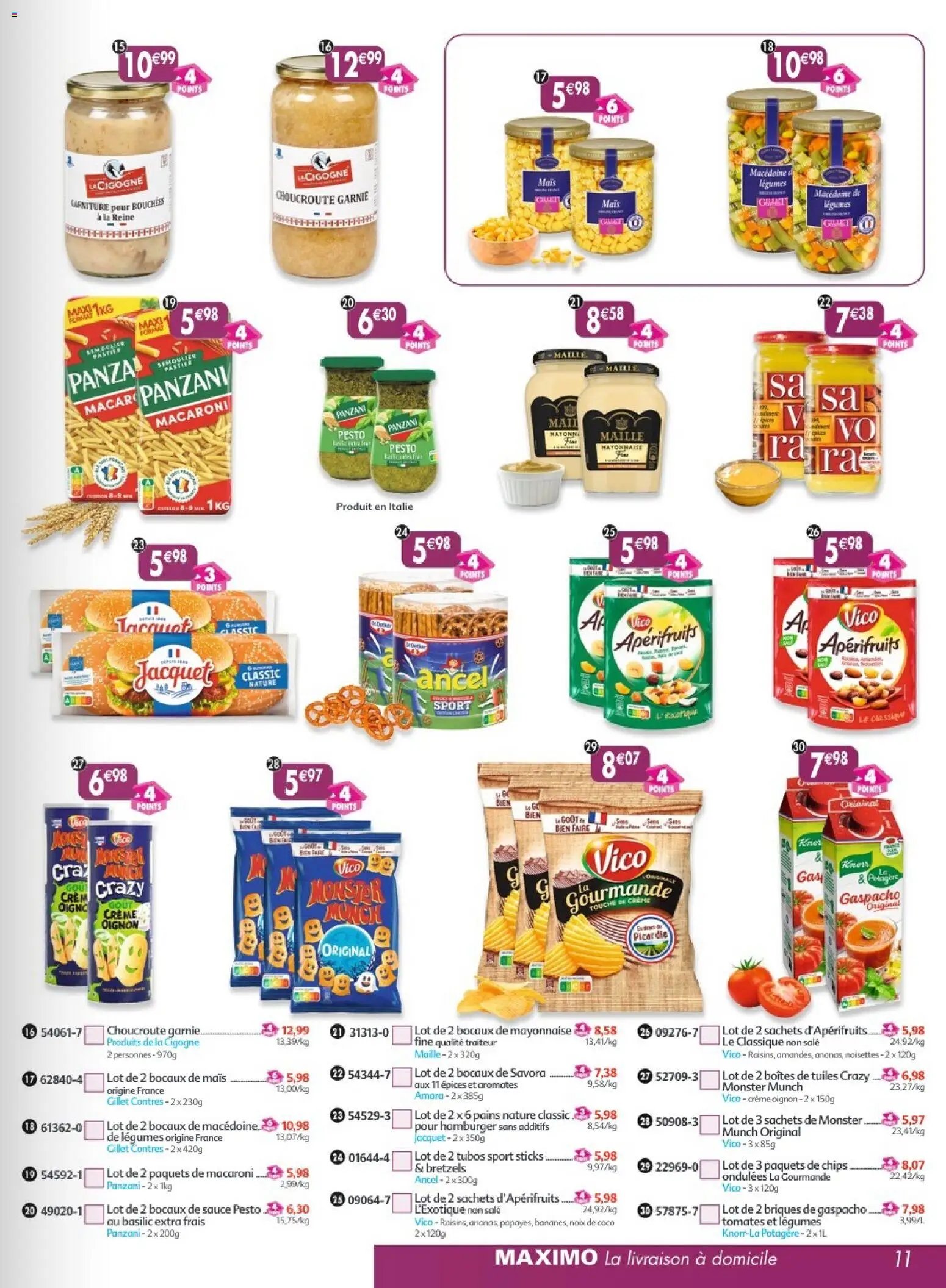 Maximo catalogue epicerie