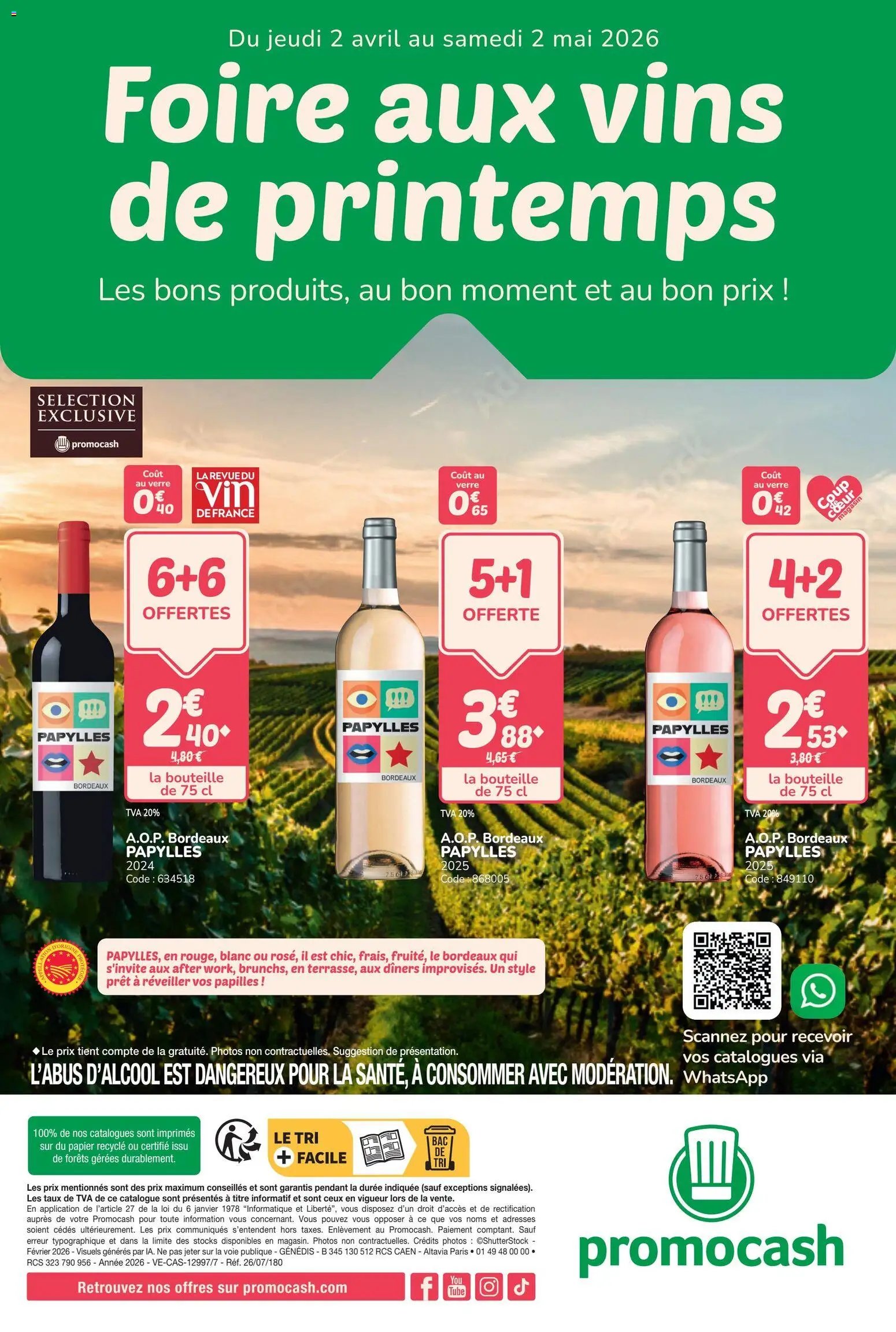 Promocash Foire aux vins de printemps