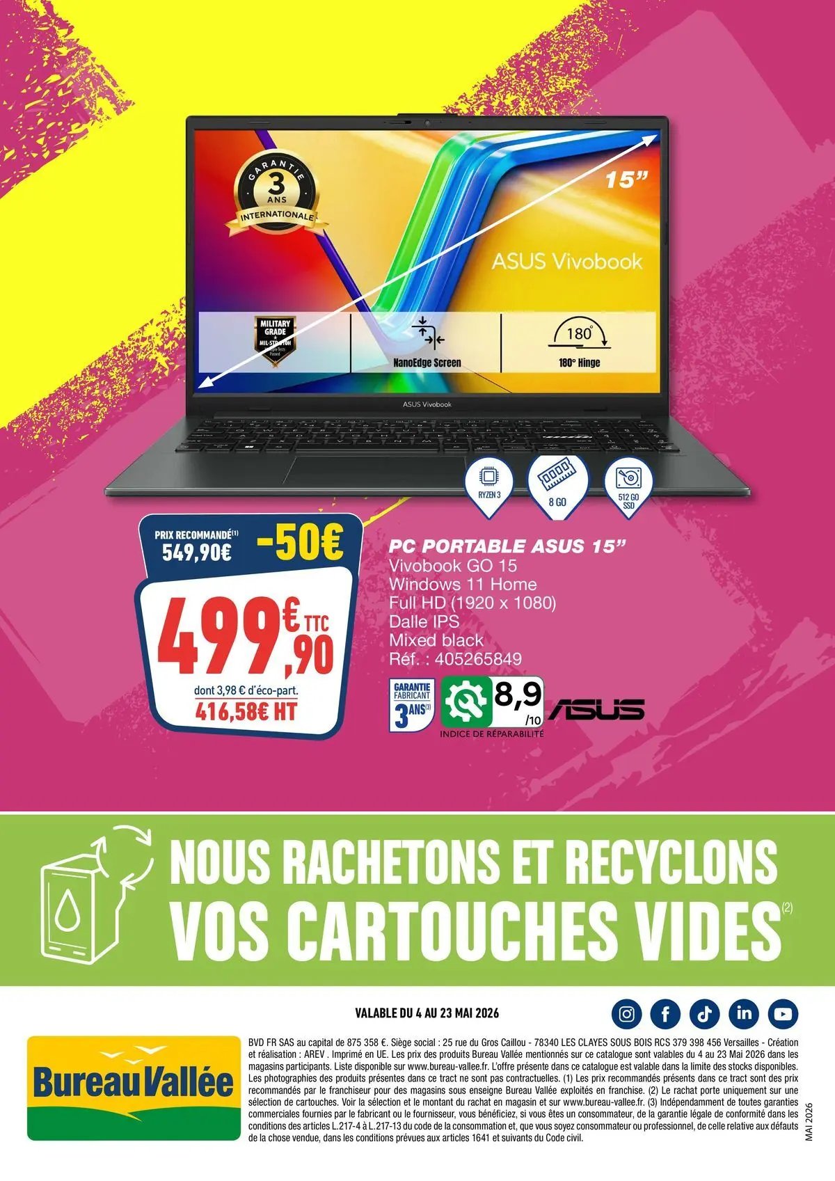 Bureau Vallée - Nos prix bas font bonne impression