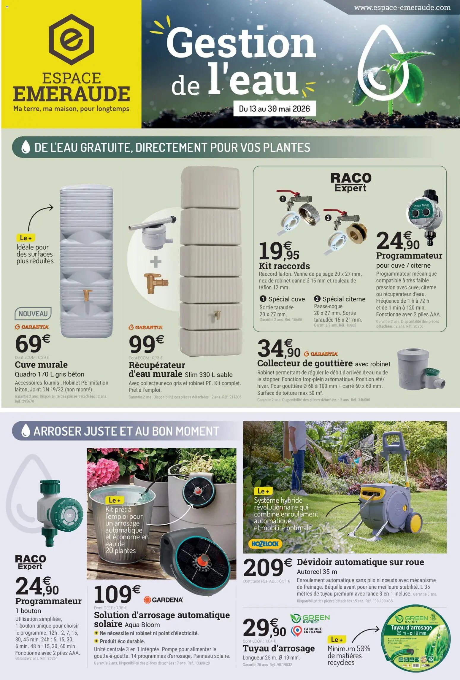Espace Emeraude catalogue