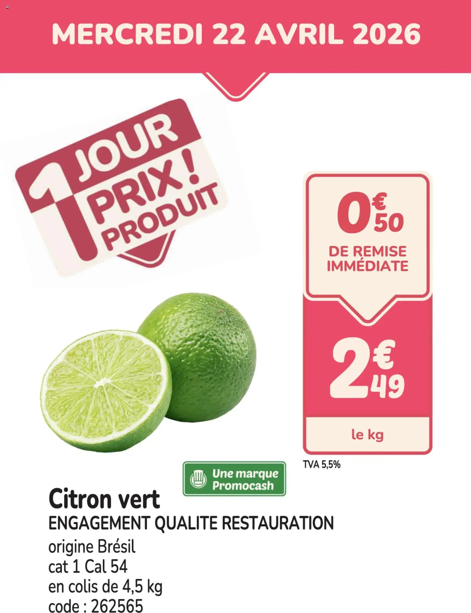 Promocash PROMO citron vert
