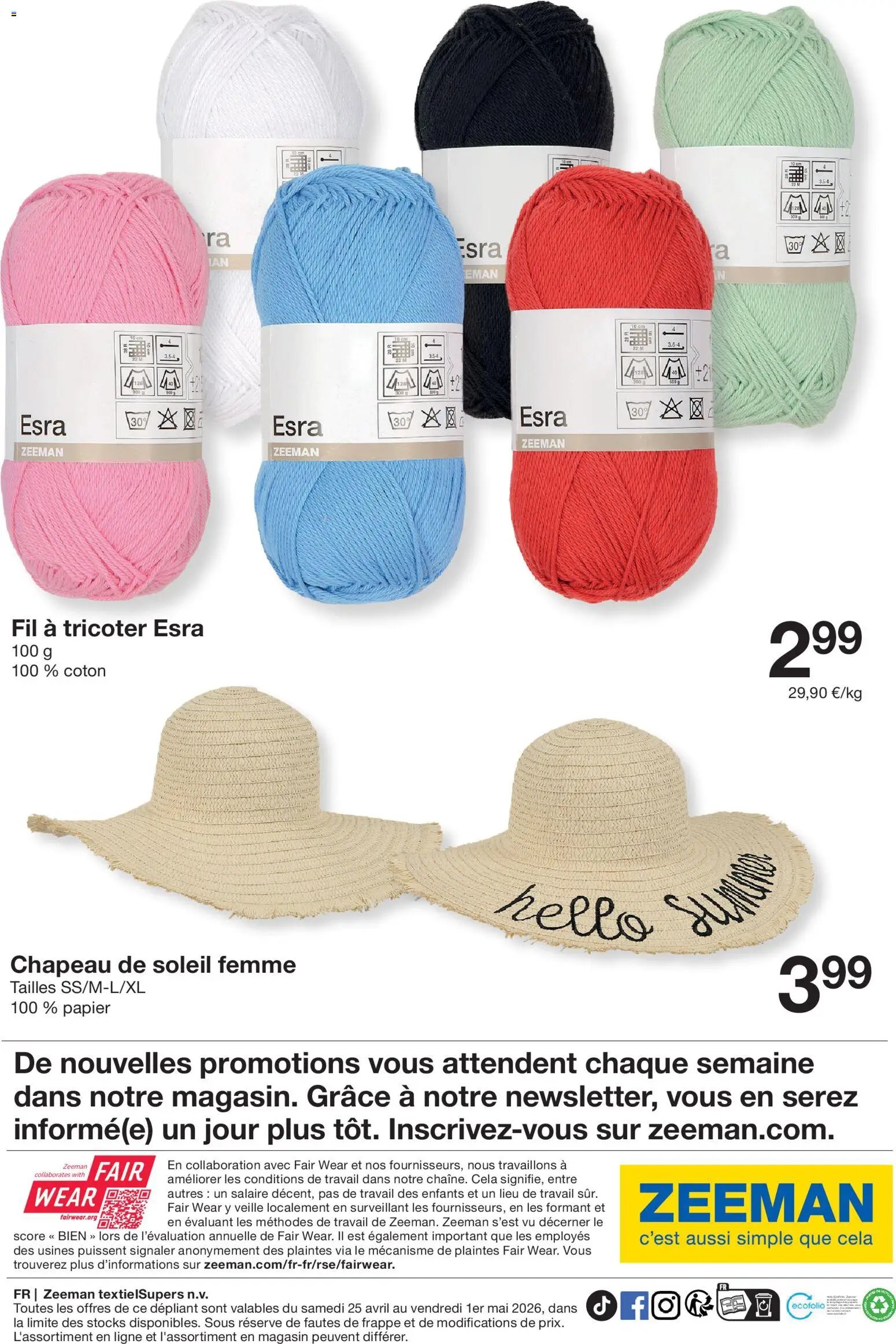 Zeeman catalogue Printemps (2026-04-25 - 2026-05-01)