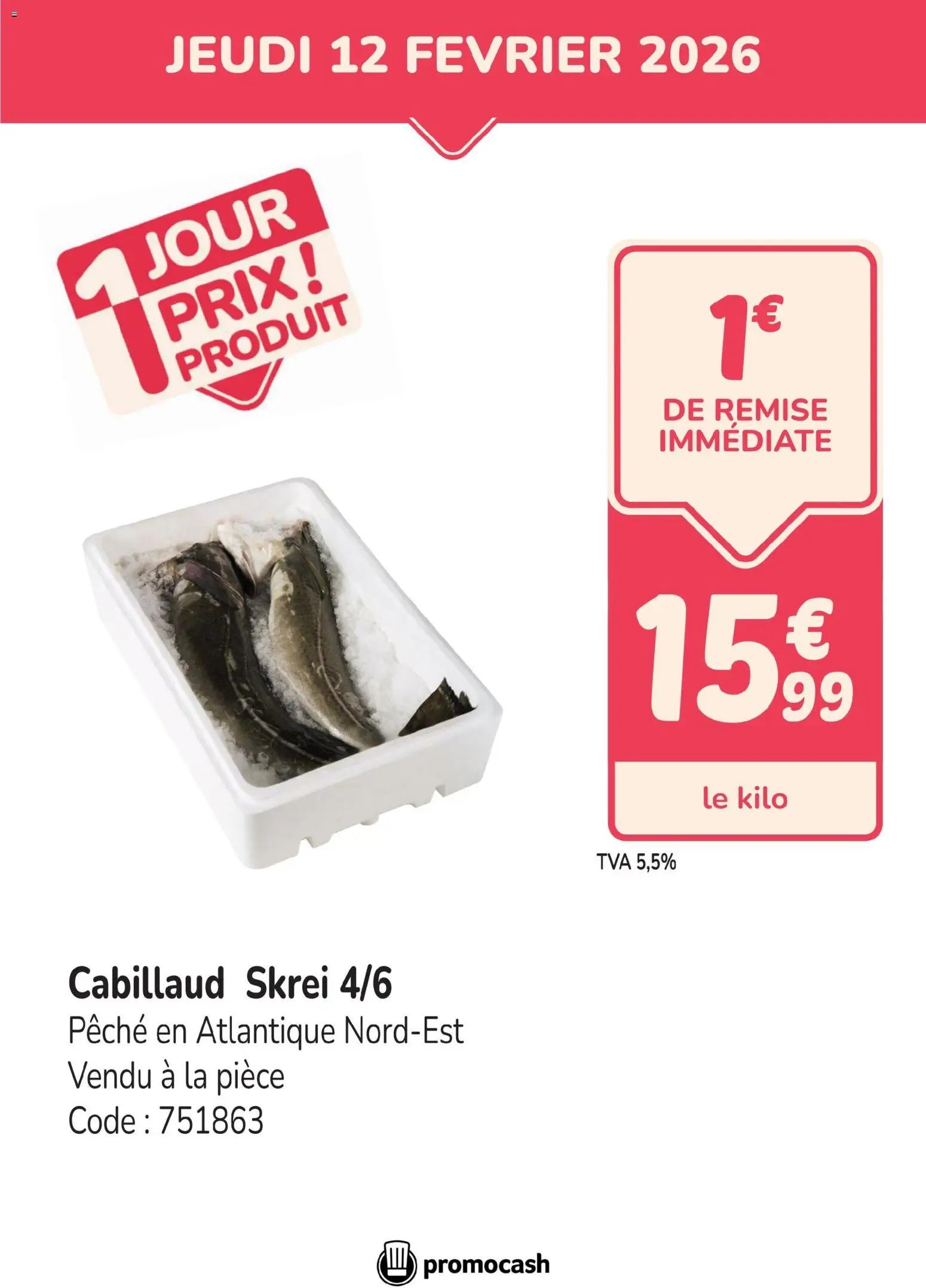 Promocash PROMO cabillaud