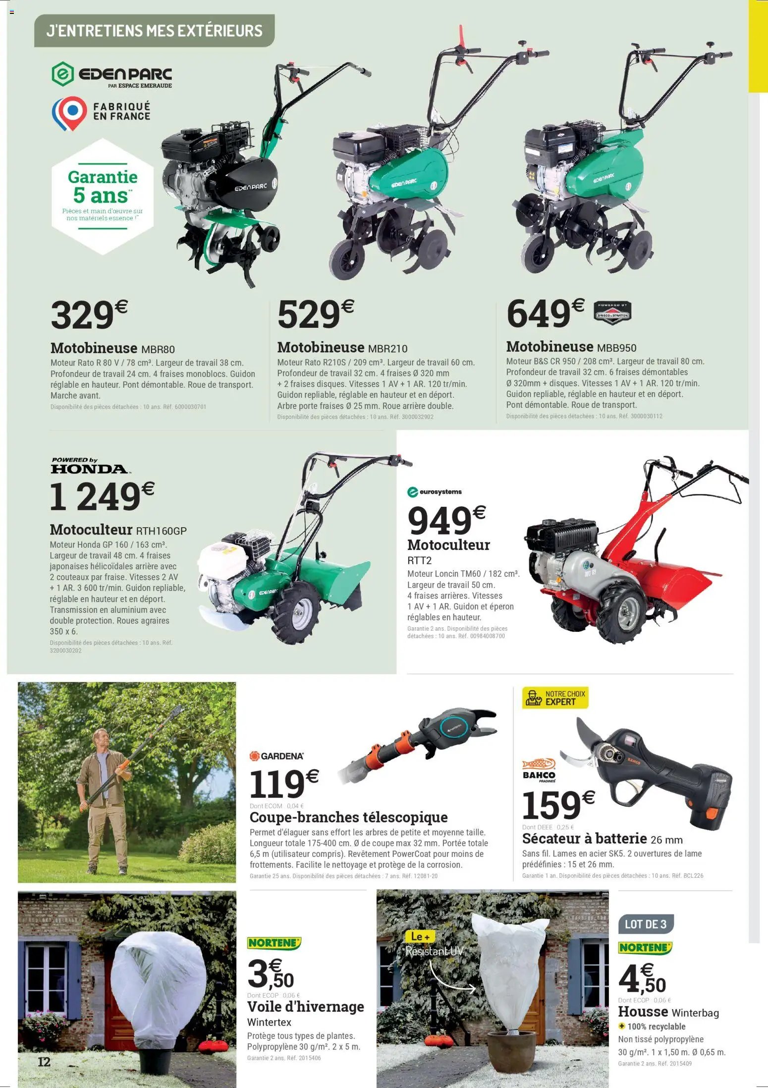 Espace Emeraude catalogue