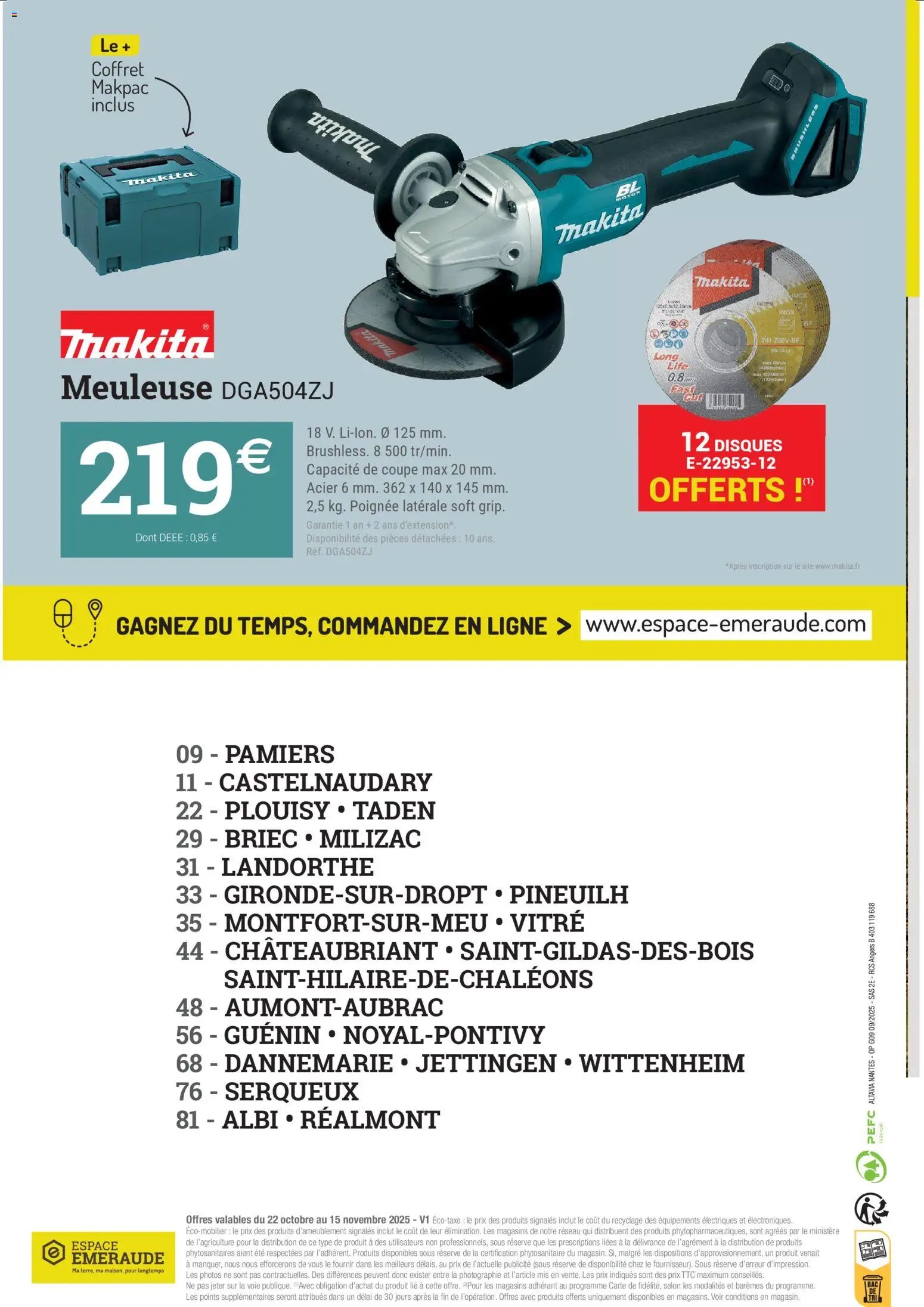 Espace Emeraude catalogue