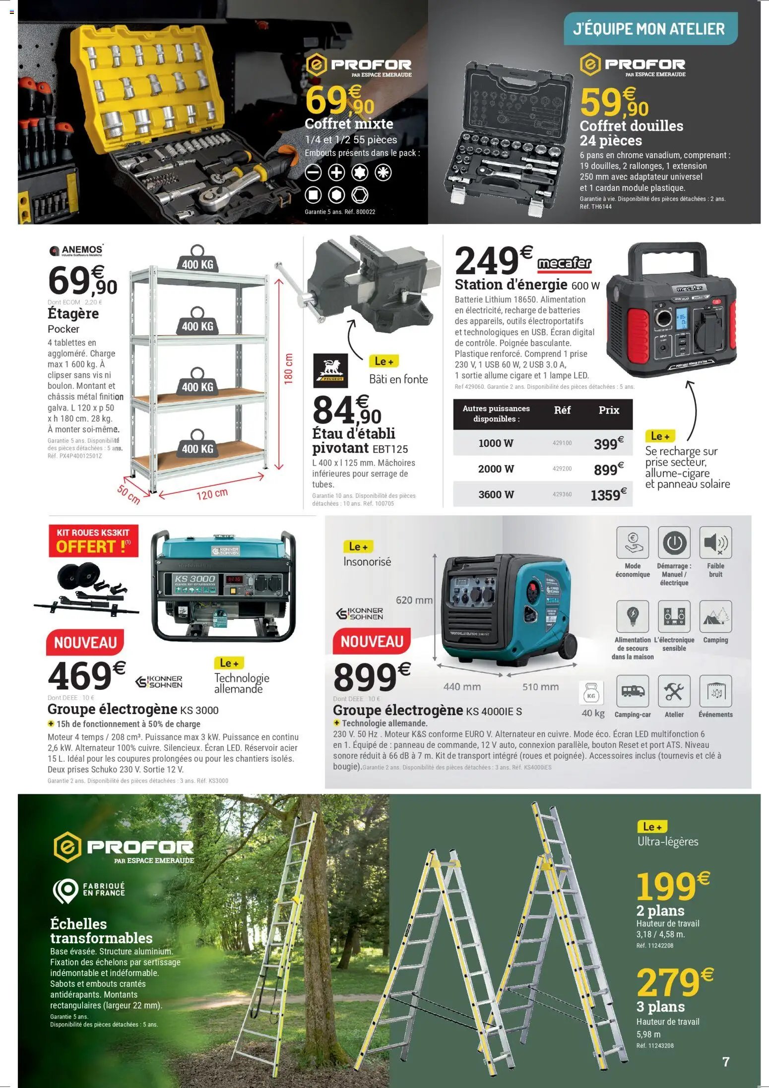 Espace Emeraude catalogue