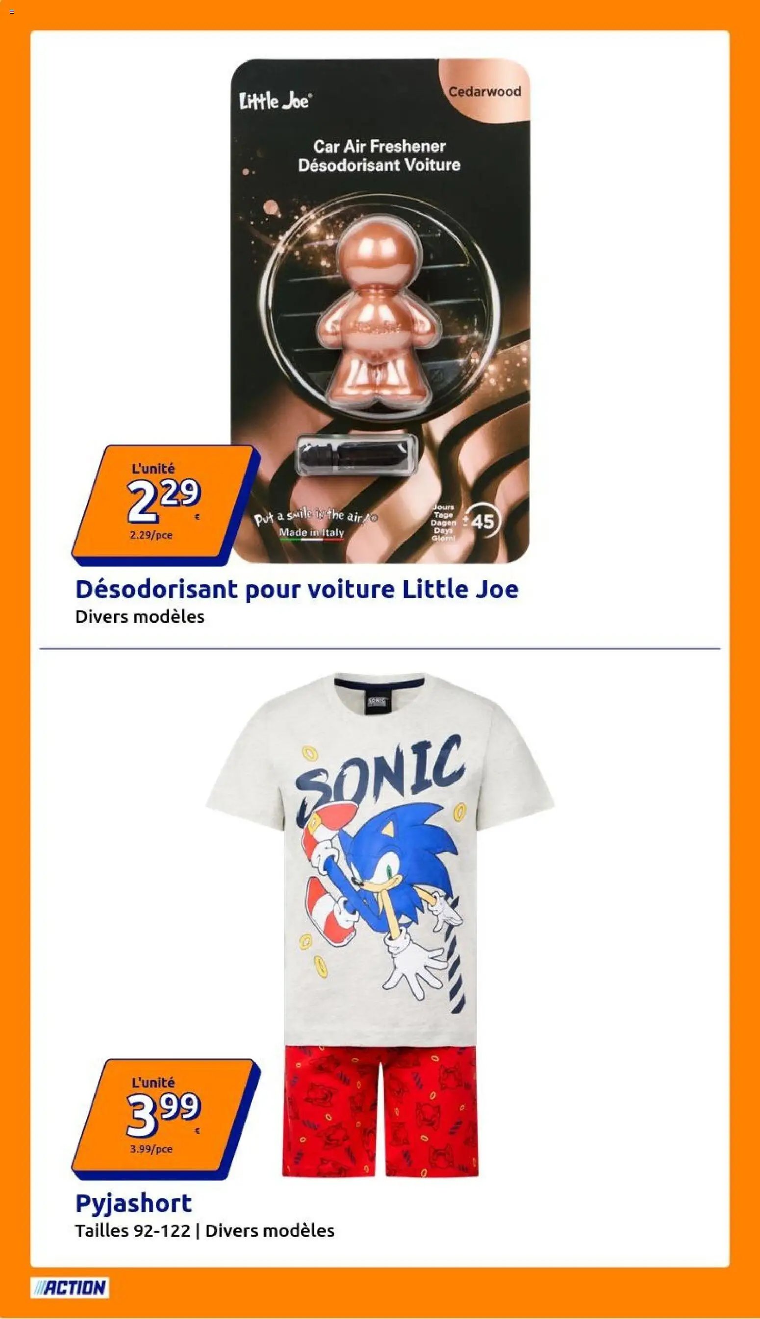 Action catalogue