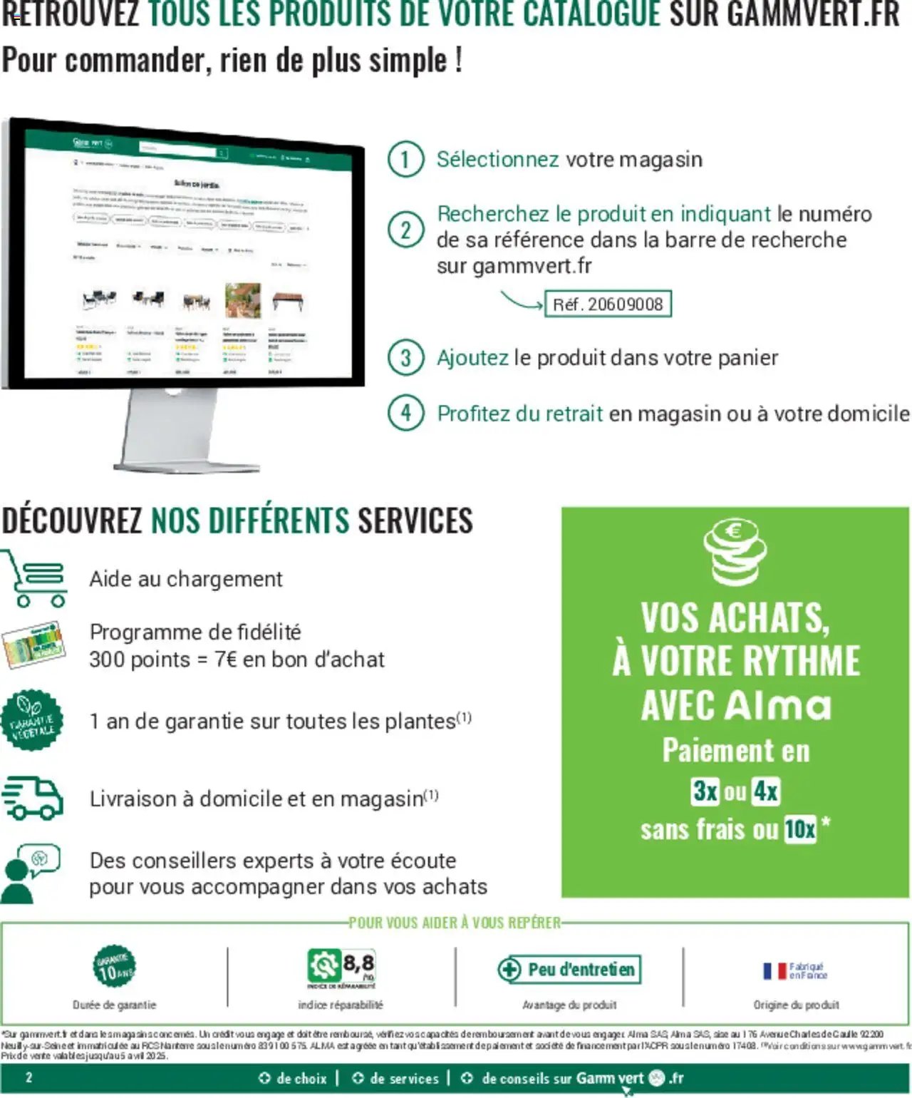 Gamm vert catalogue (2025-03-05 - 2025-12-31)