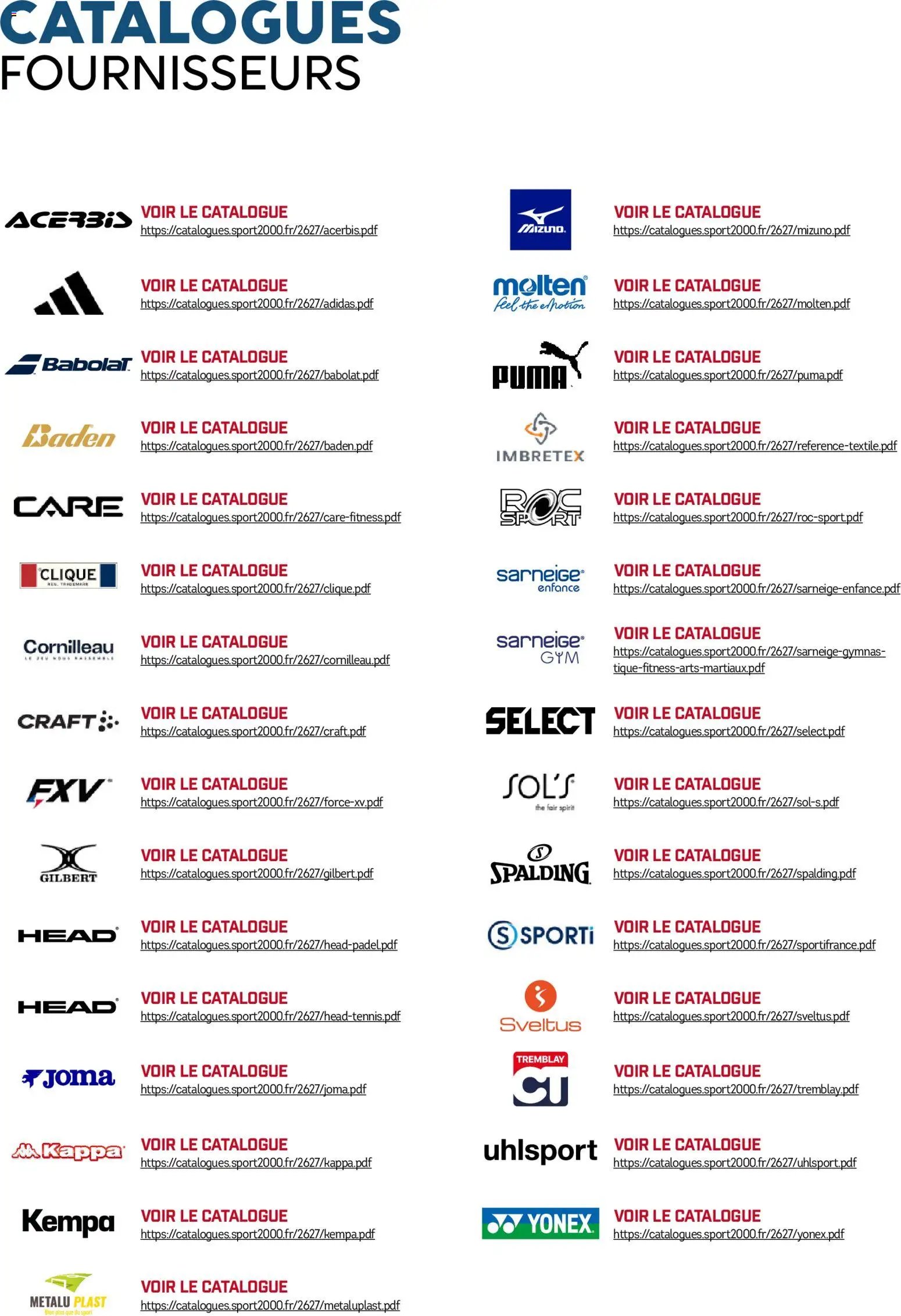 Sport 2000 Brochure 2026/2027