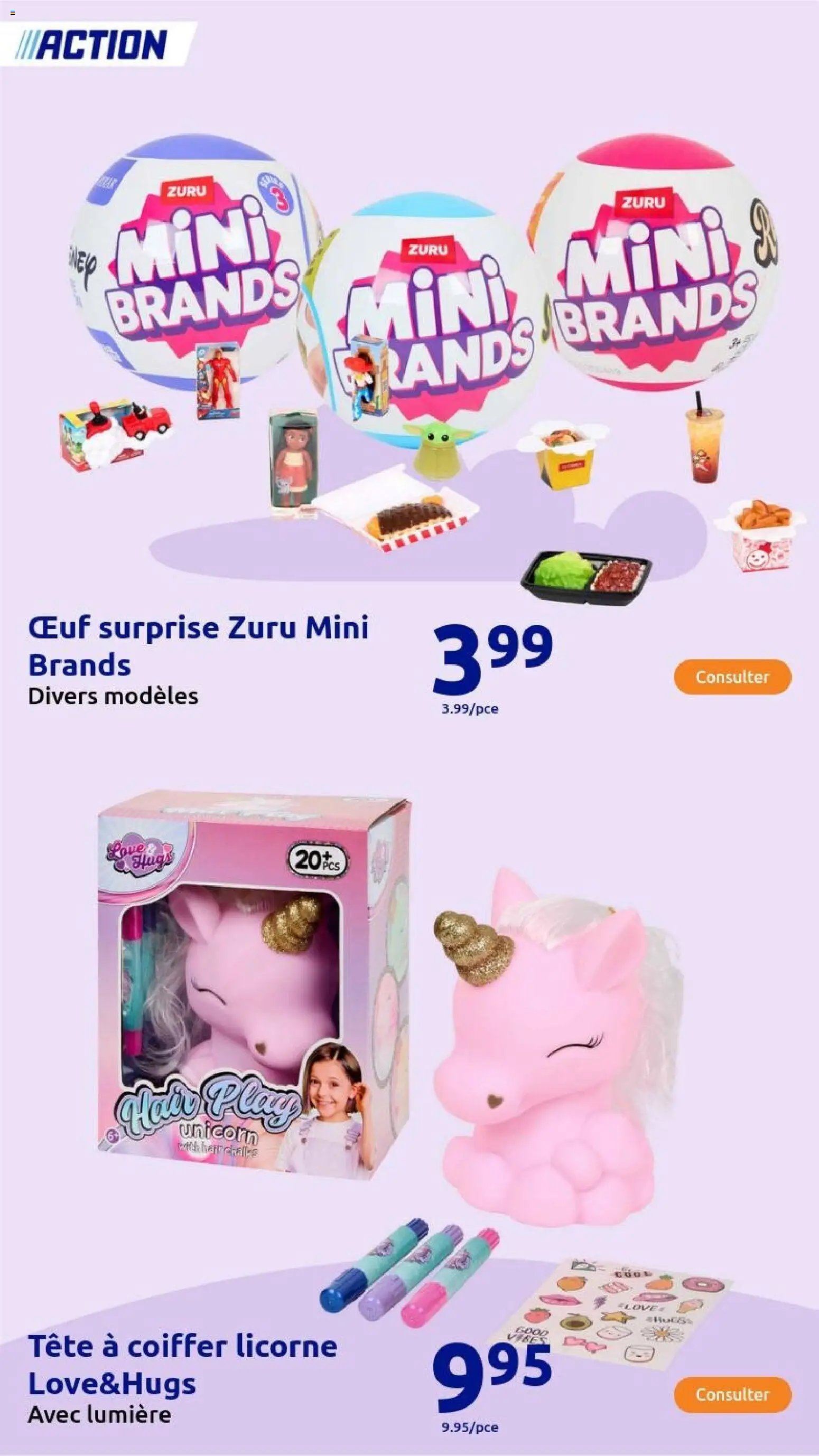 Action catalogue de la semaine