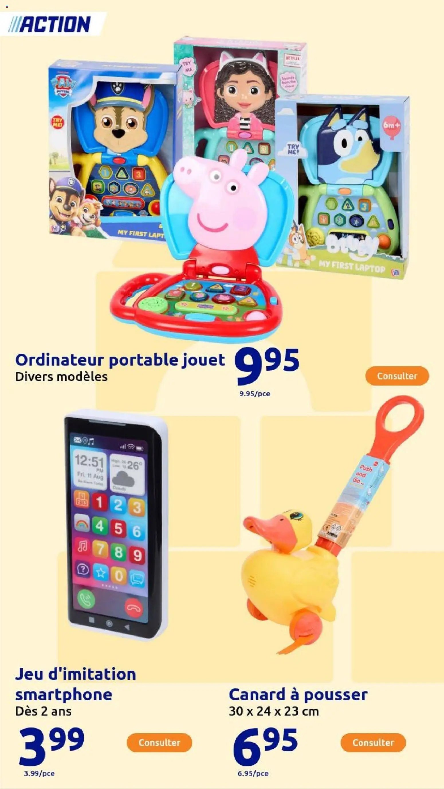 Action catalogue de la semaine