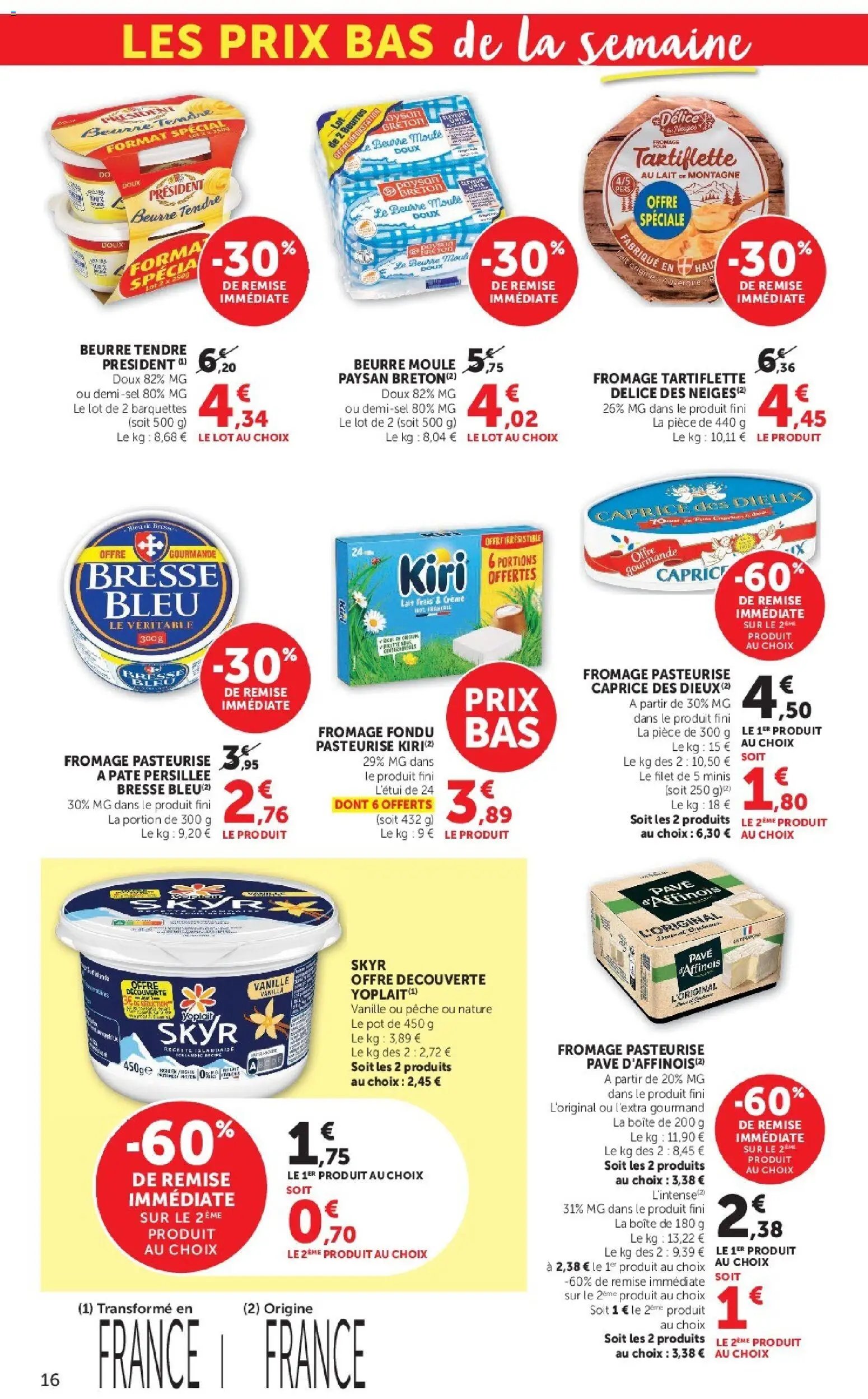 Super U - Les prix bas de la semaine