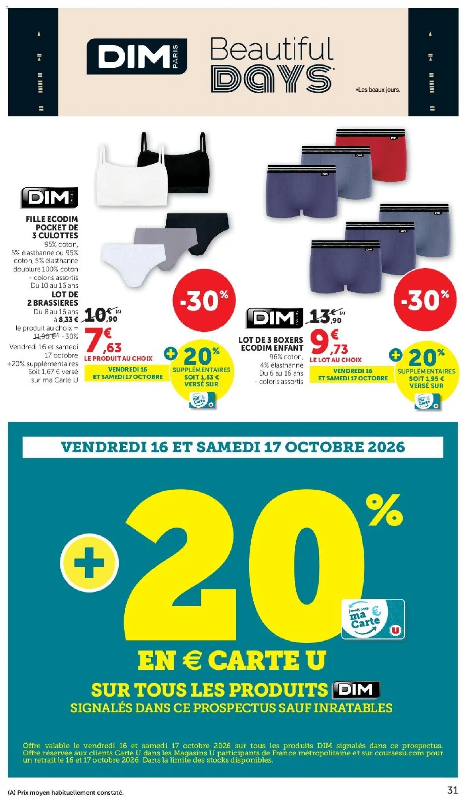Super U - Les prix bas de la semaine