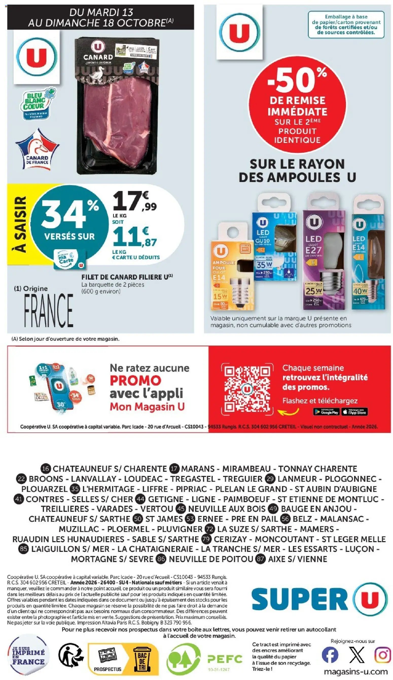 Super U - Les prix bas de la semaine