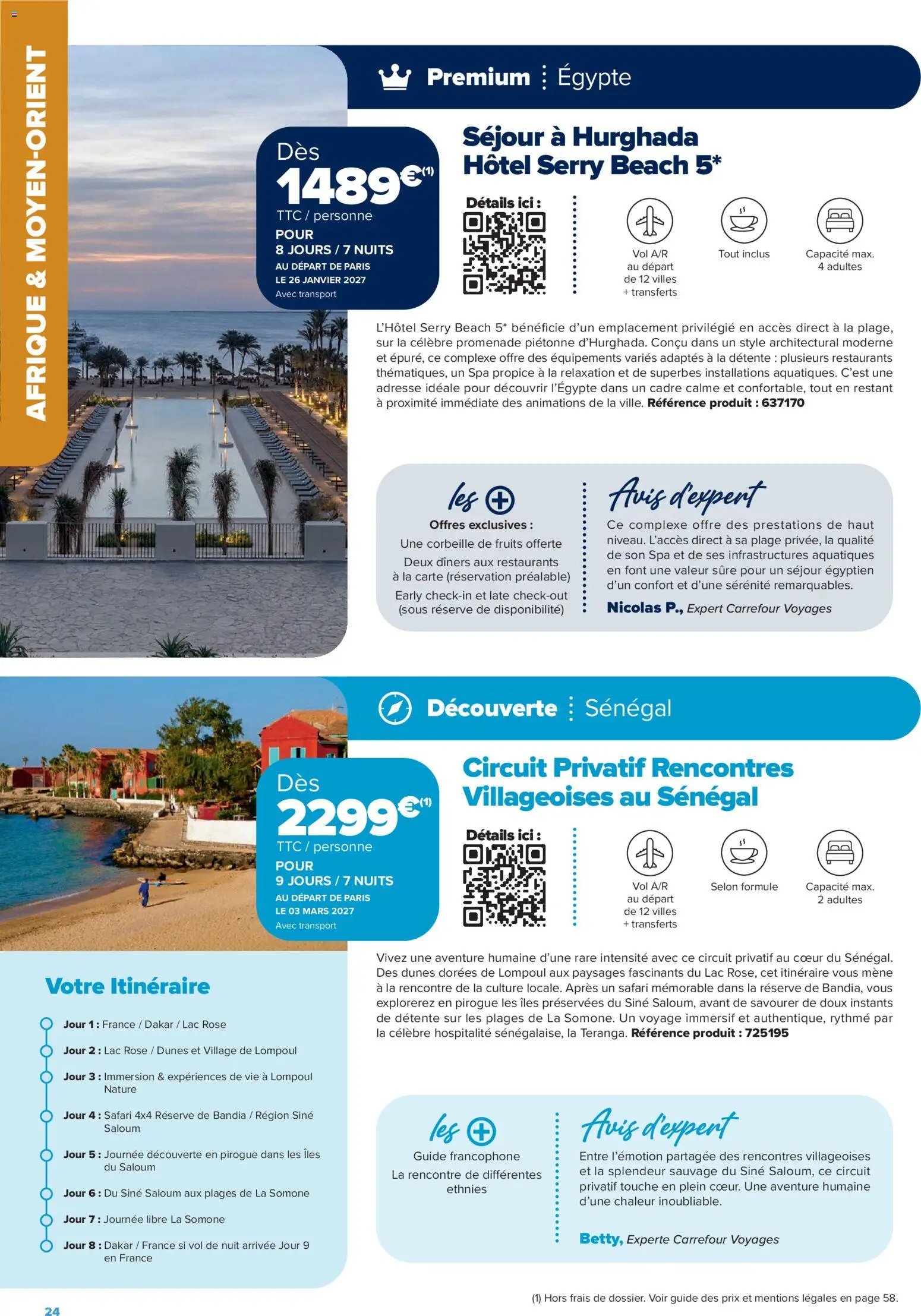 Carrefour Séjours & circuits - les créations carrefour voyages