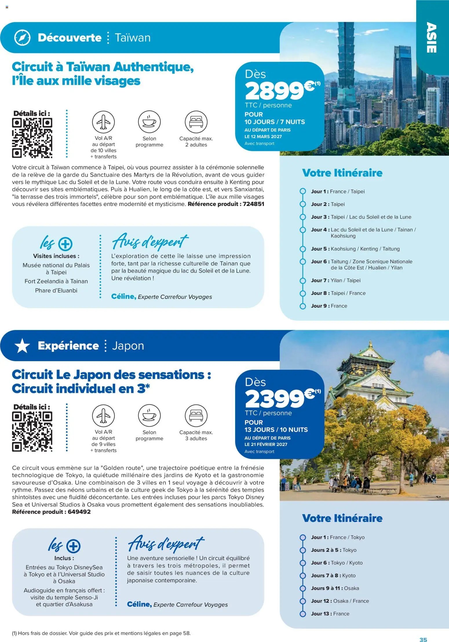 Carrefour Séjours & circuits - les créations carrefour voyages