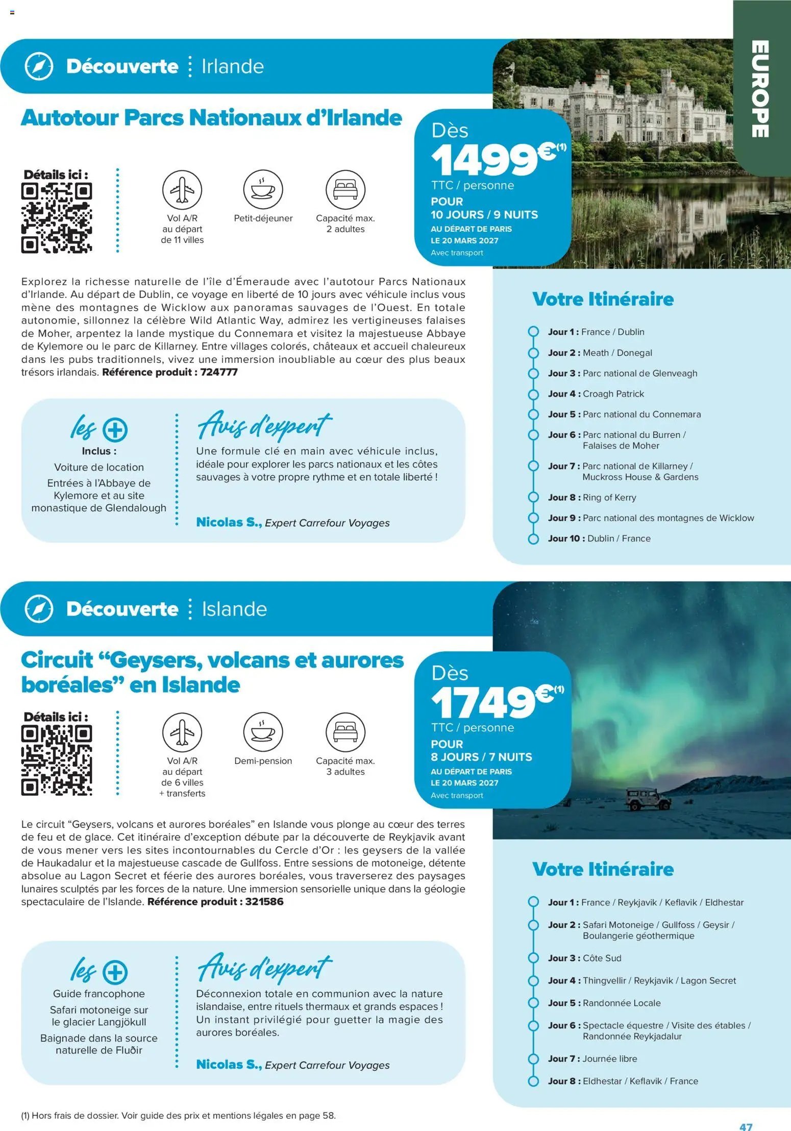 Carrefour Séjours & circuits - les créations carrefour voyages