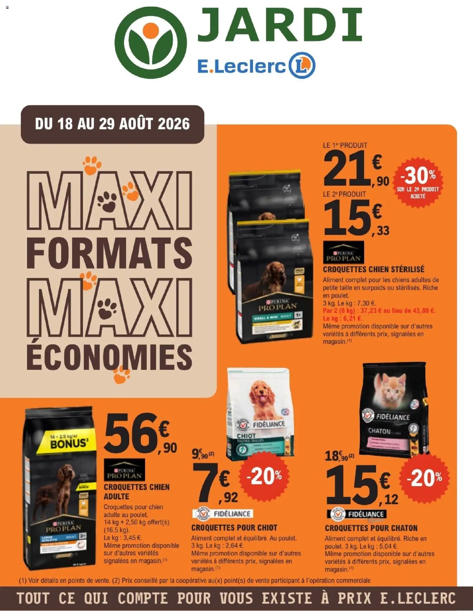 Brico E.Leclerc catalogue Animalerie