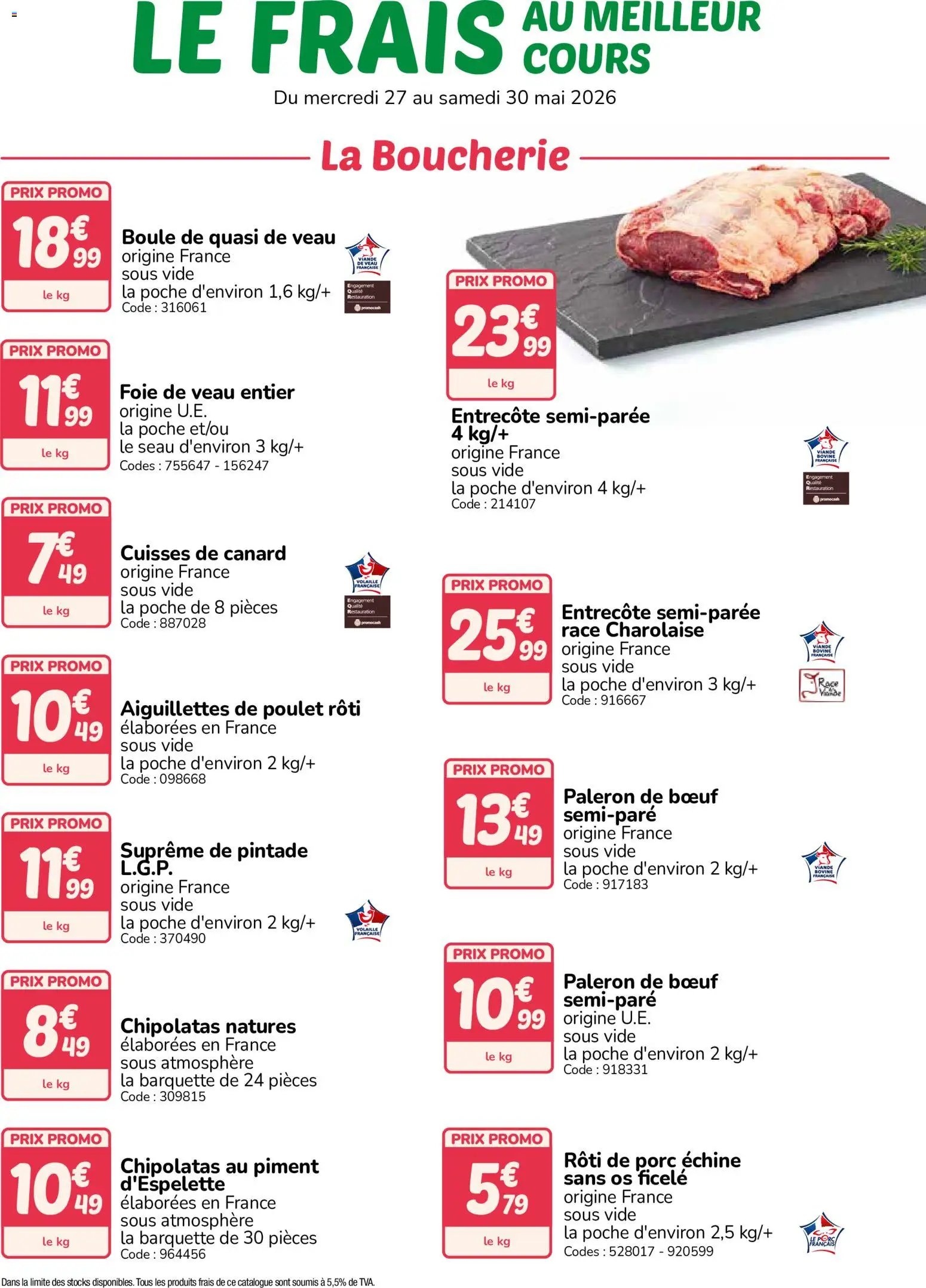Promocash Opportunités Marée (2026-05-27 - 2026-05-30)