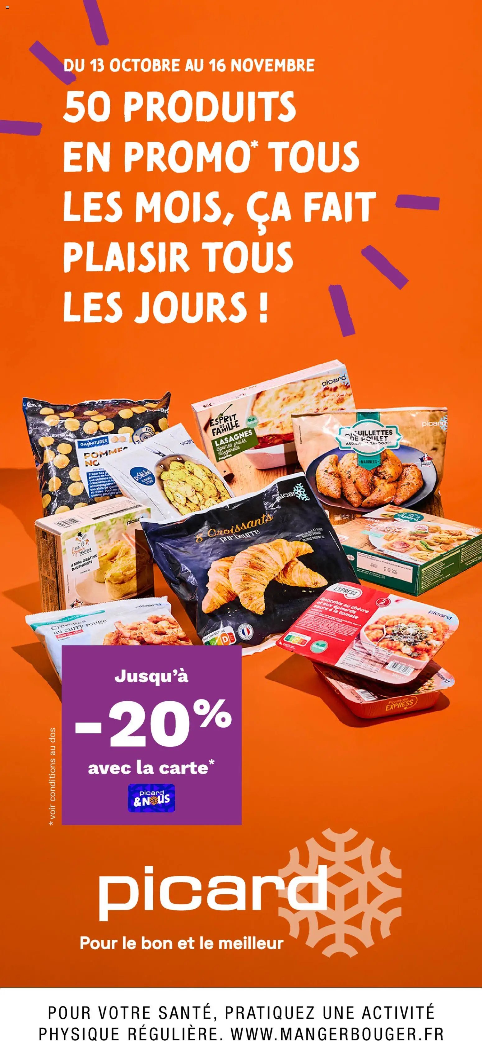 Picard catalogue 50 produits en promo tous les mois