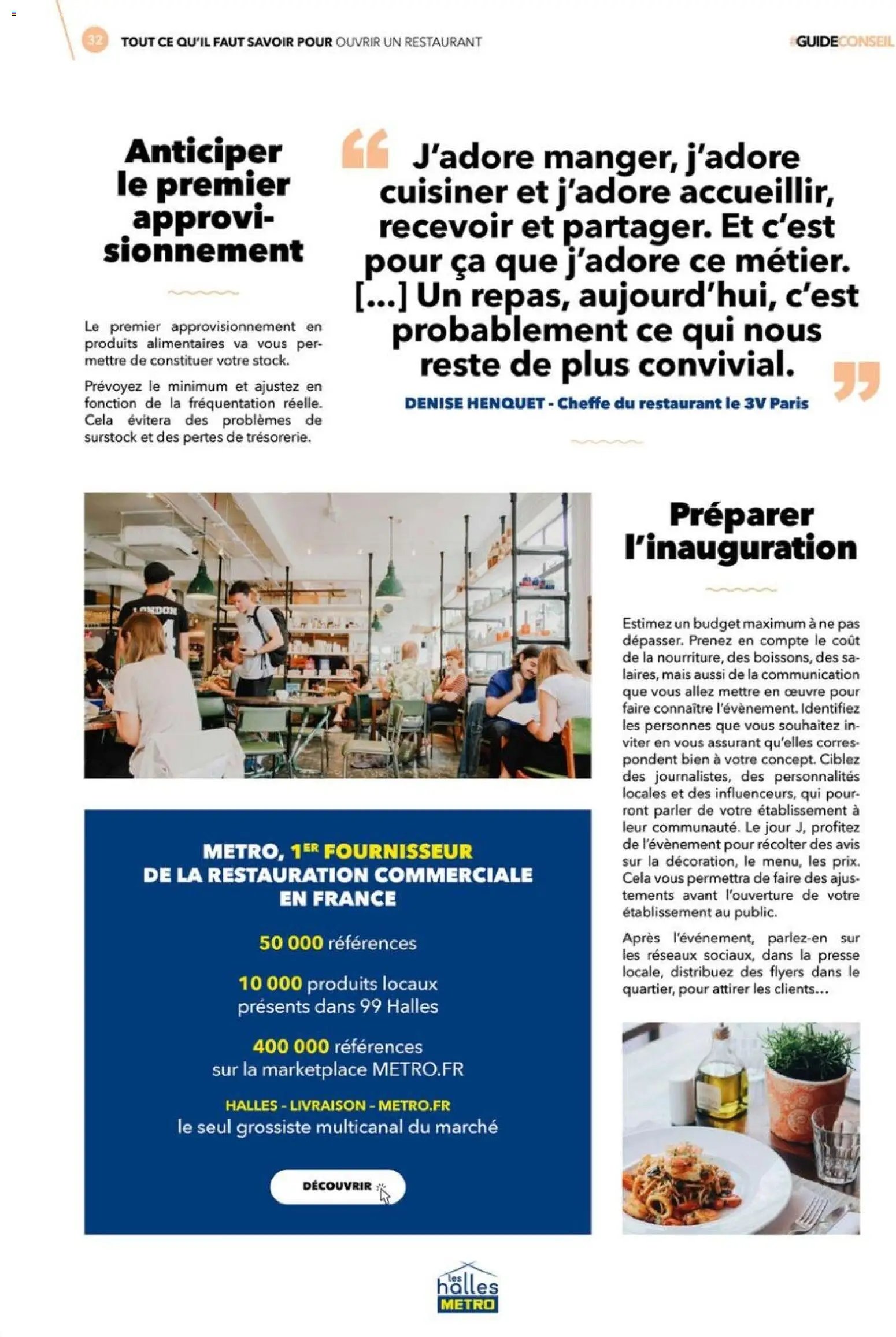 METRO - Tout ce qu'il faut savoir pour ouvrir un restaurant