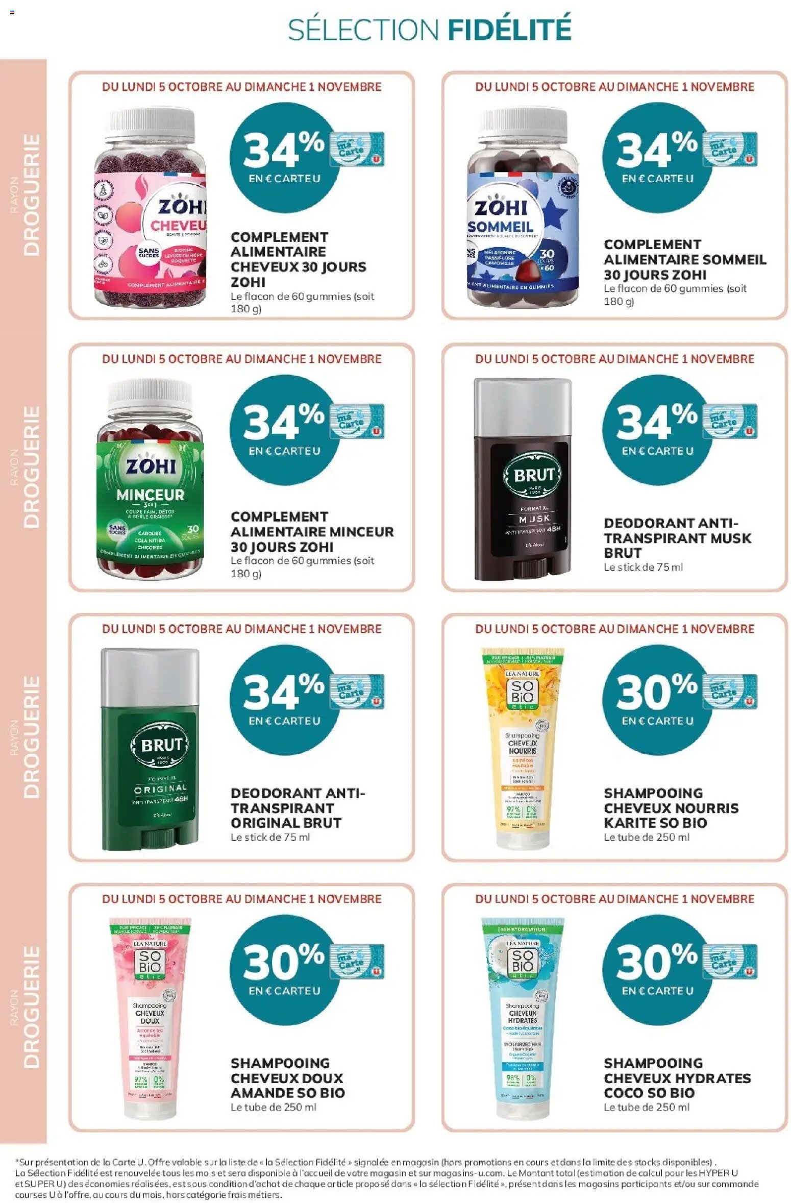 Super U - Ma sélection Carte U Octobre