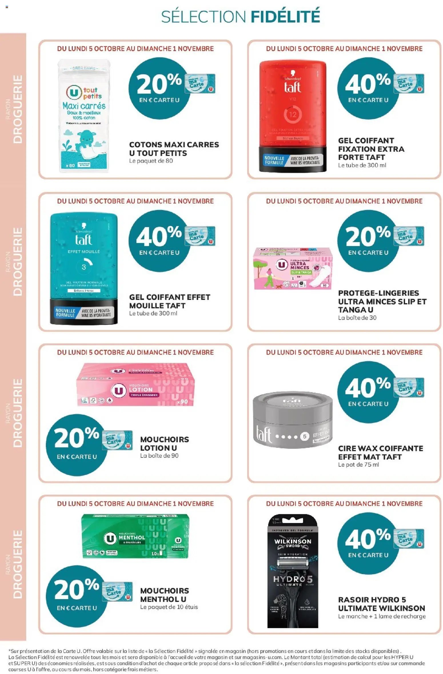 Super U - Ma sélection Carte U Octobre