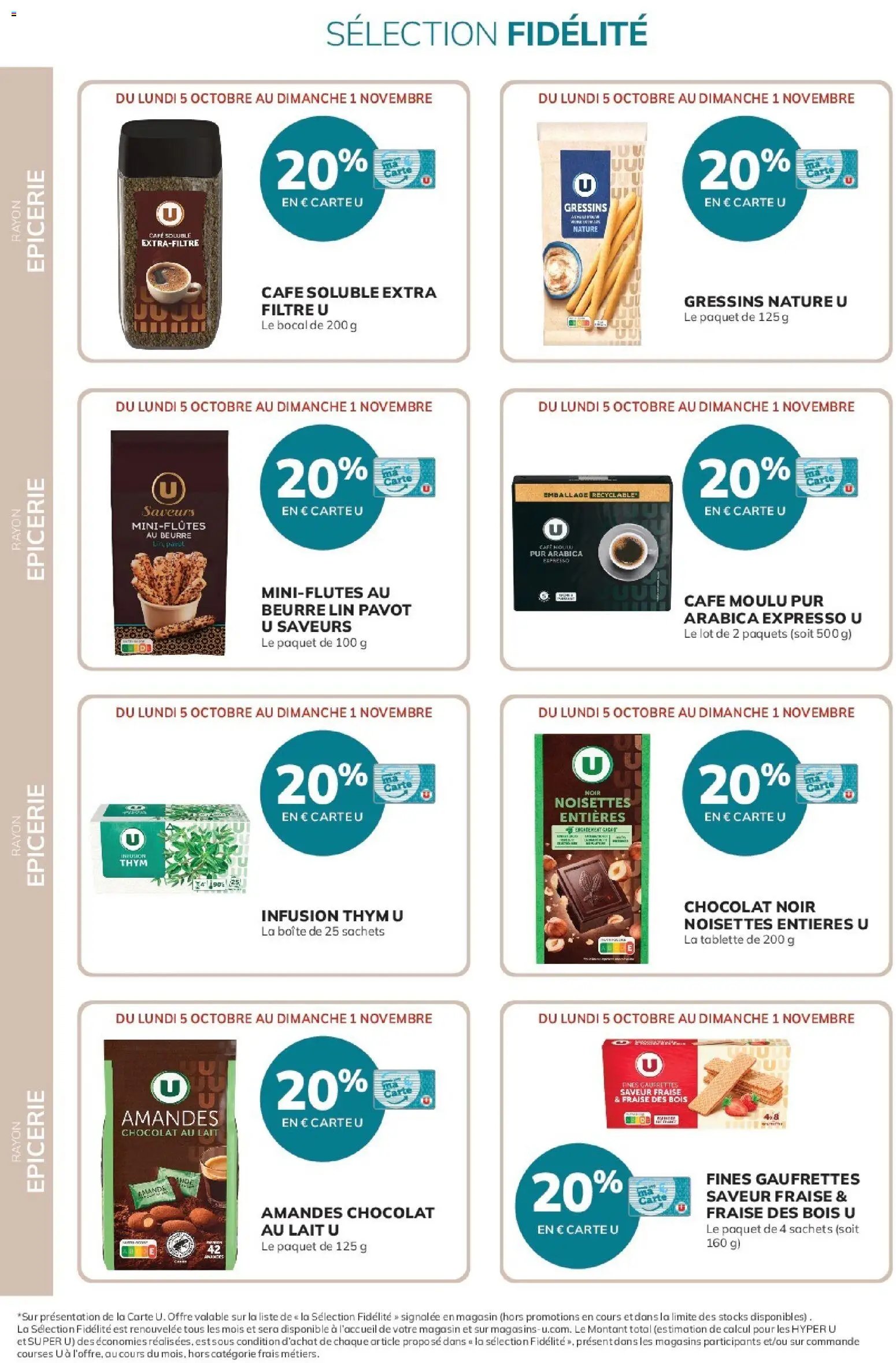 Super U - Ma sélection Carte U Octobre